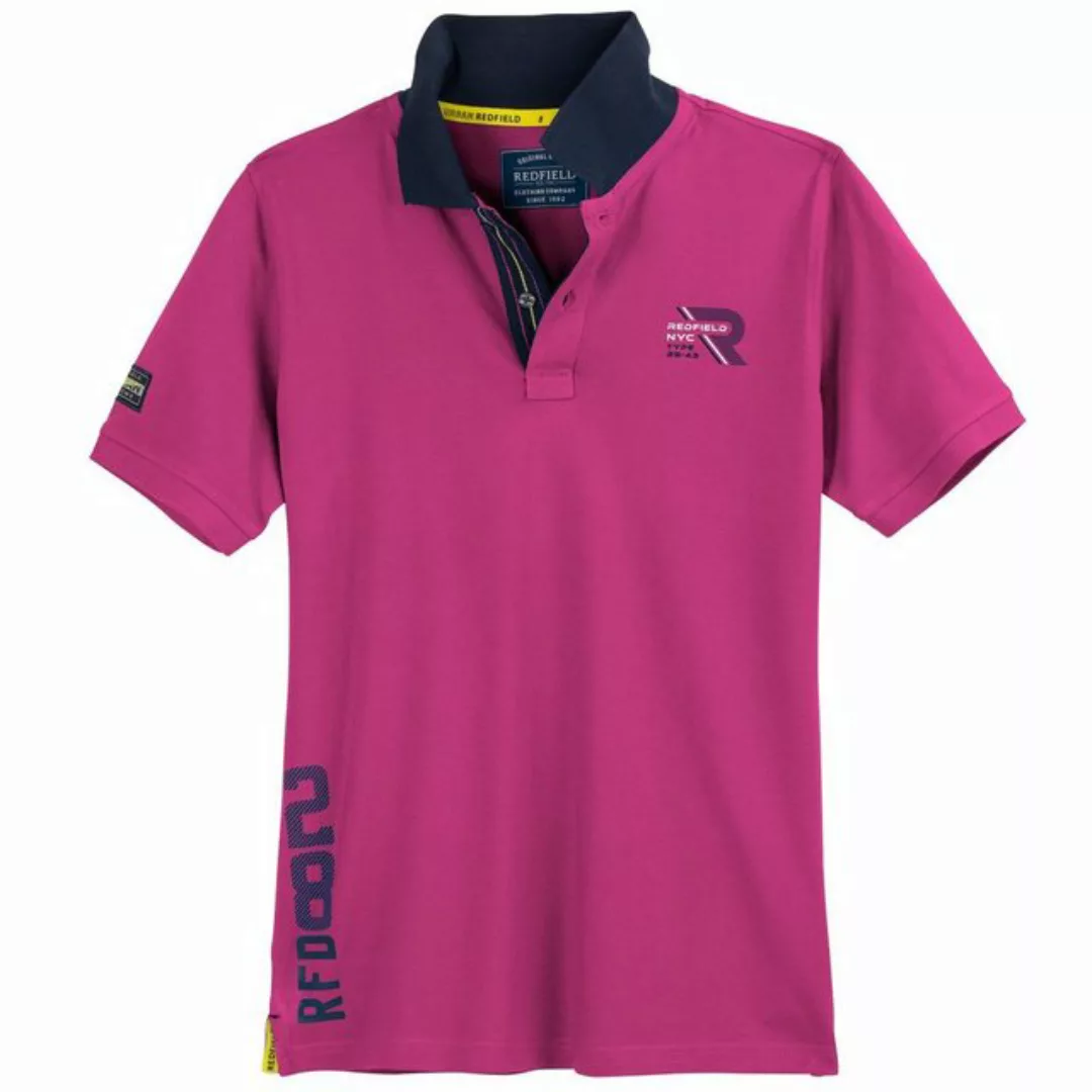 redfield Poloshirt Redfield Übergrößen Poloshirt fuchsia sportive Details günstig online kaufen