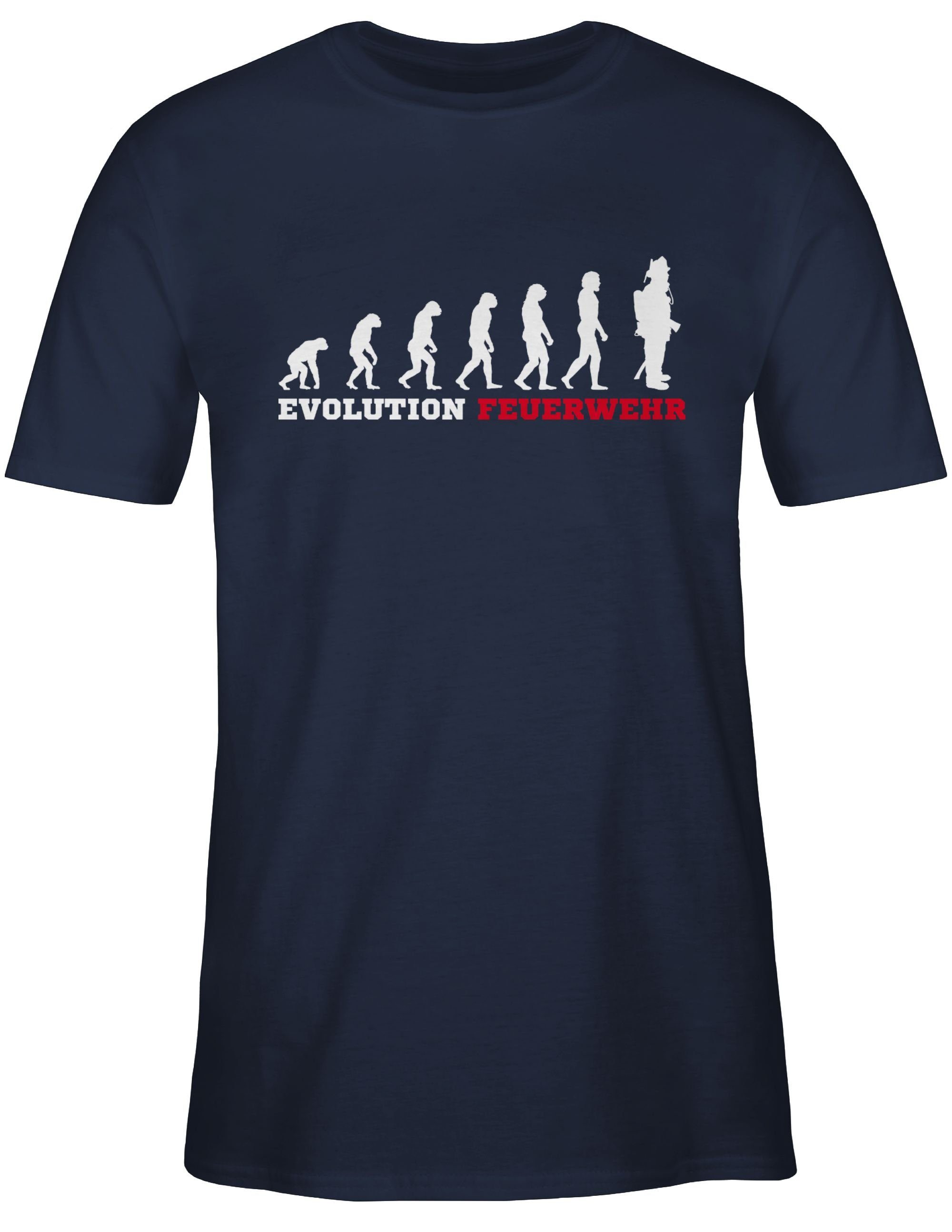 Shirtracer T-Shirt Evolution Feuerwehr Feuerwehr günstig online kaufen