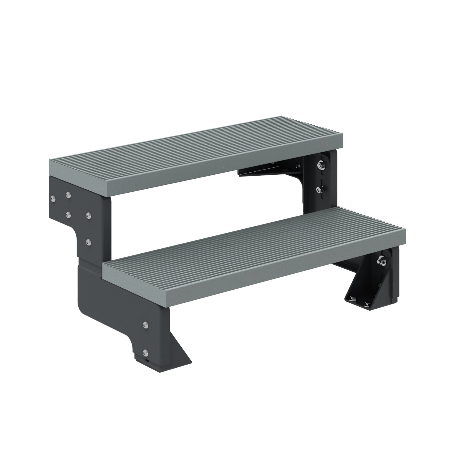 Dolle Außentreppe Gardentop Anthrazit 2 Stufen 80 cm Grau Ohne Geländer günstig online kaufen