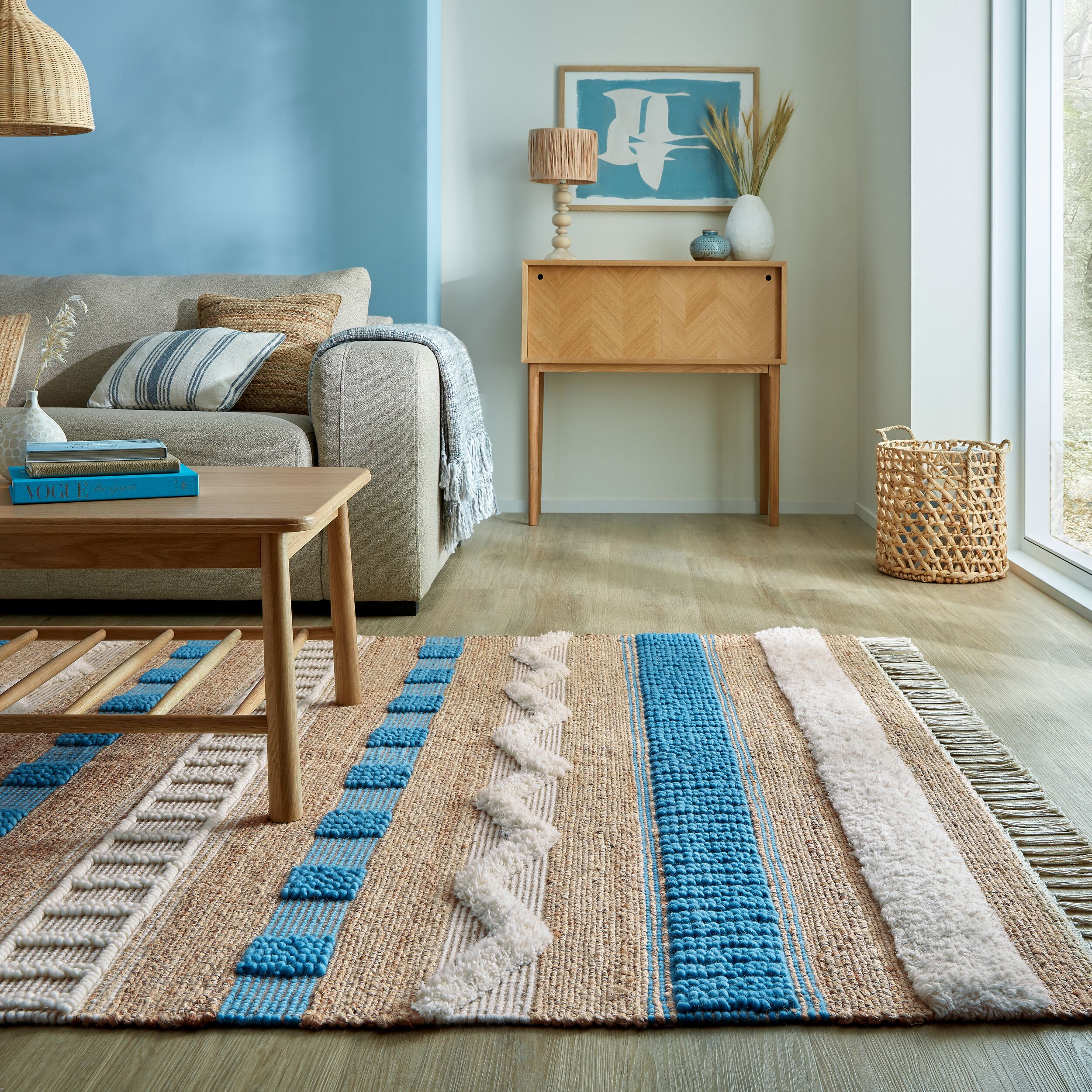 FLAIR RUGS Teppich »Medina«, rechteckig, 12 mm Höhe, Boho-Look, aus Naturfa günstig online kaufen