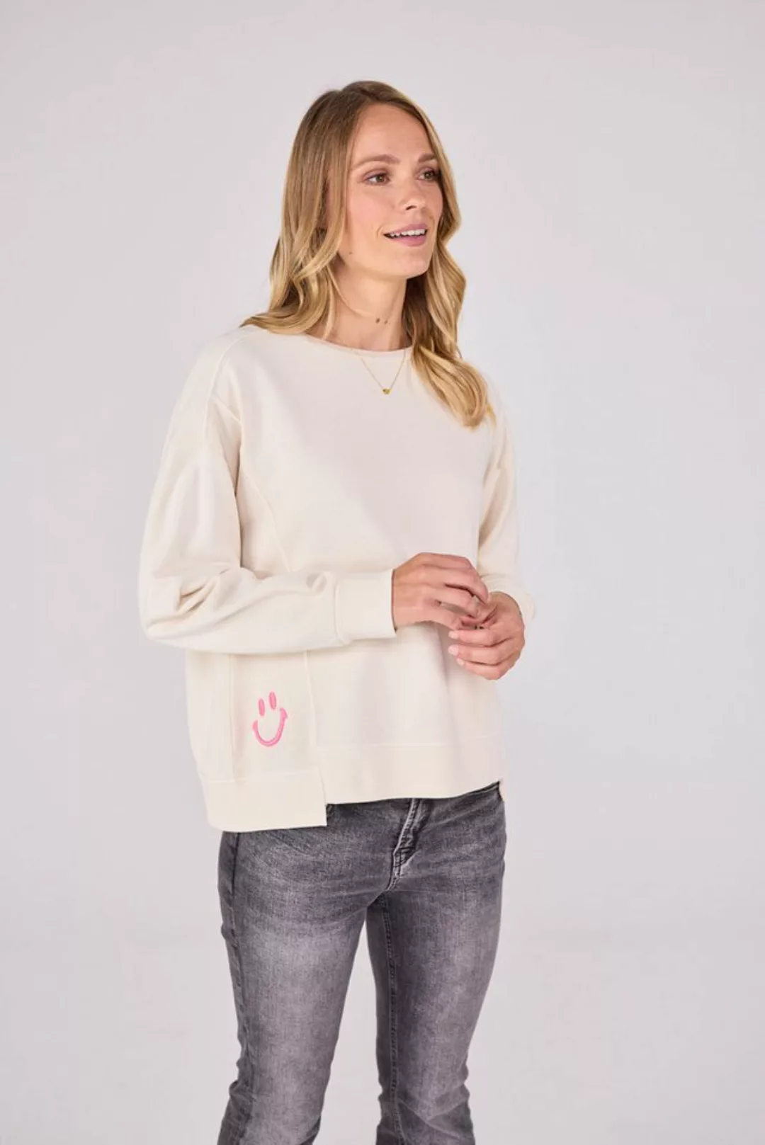 Lieblingsstück Sweatshirt CaleriaL mit Stickerei, hinten länger geschnitten günstig online kaufen