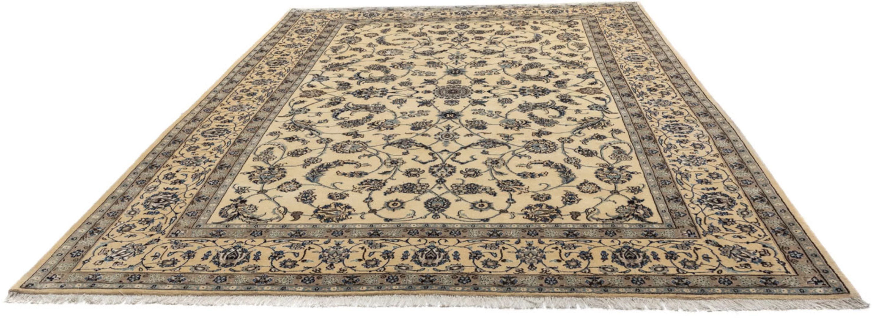 morgenland Wollteppich »Nain 9la Durchgemustert Beige scuro 342 x 250 cm«, günstig online kaufen