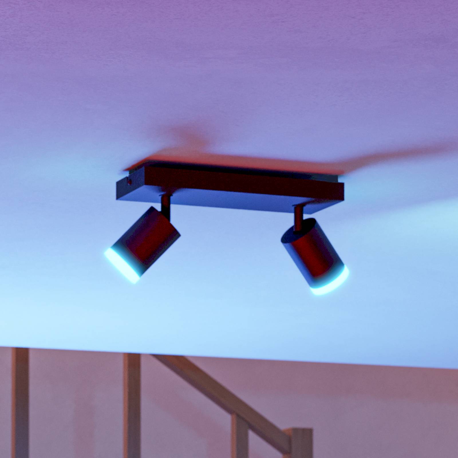 EGLO connect Smart-LED-Spot Melitello-Z, 2-flg., schwarz günstig online kaufen