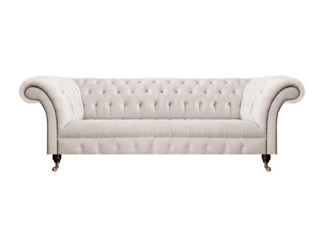 JVmoebel Chesterfield-Sofa Weiß Sofa Dreisitze Couch Polstermöbel Einrichtu günstig online kaufen