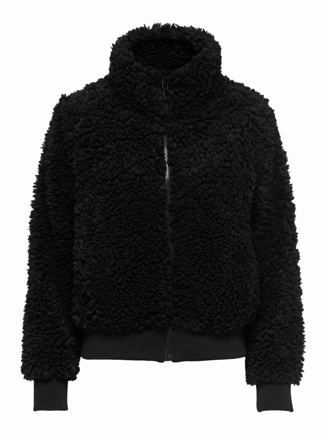 ONLY Sherpa Bomber Jacke Damen Schwarz günstig online kaufen