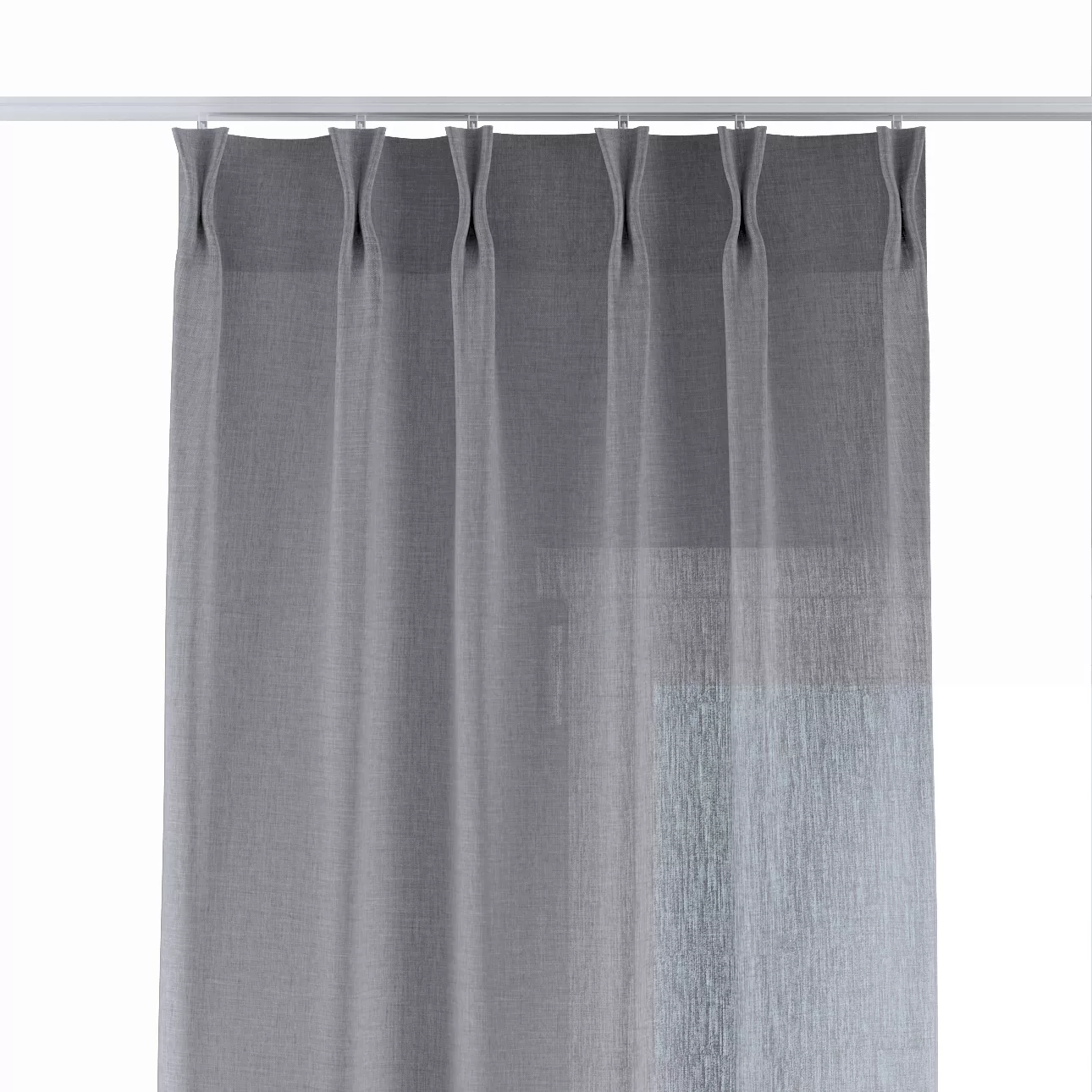 Vorhang mit flämischen 2-er Falten, grau, Delicate Premium (144-52) günstig online kaufen