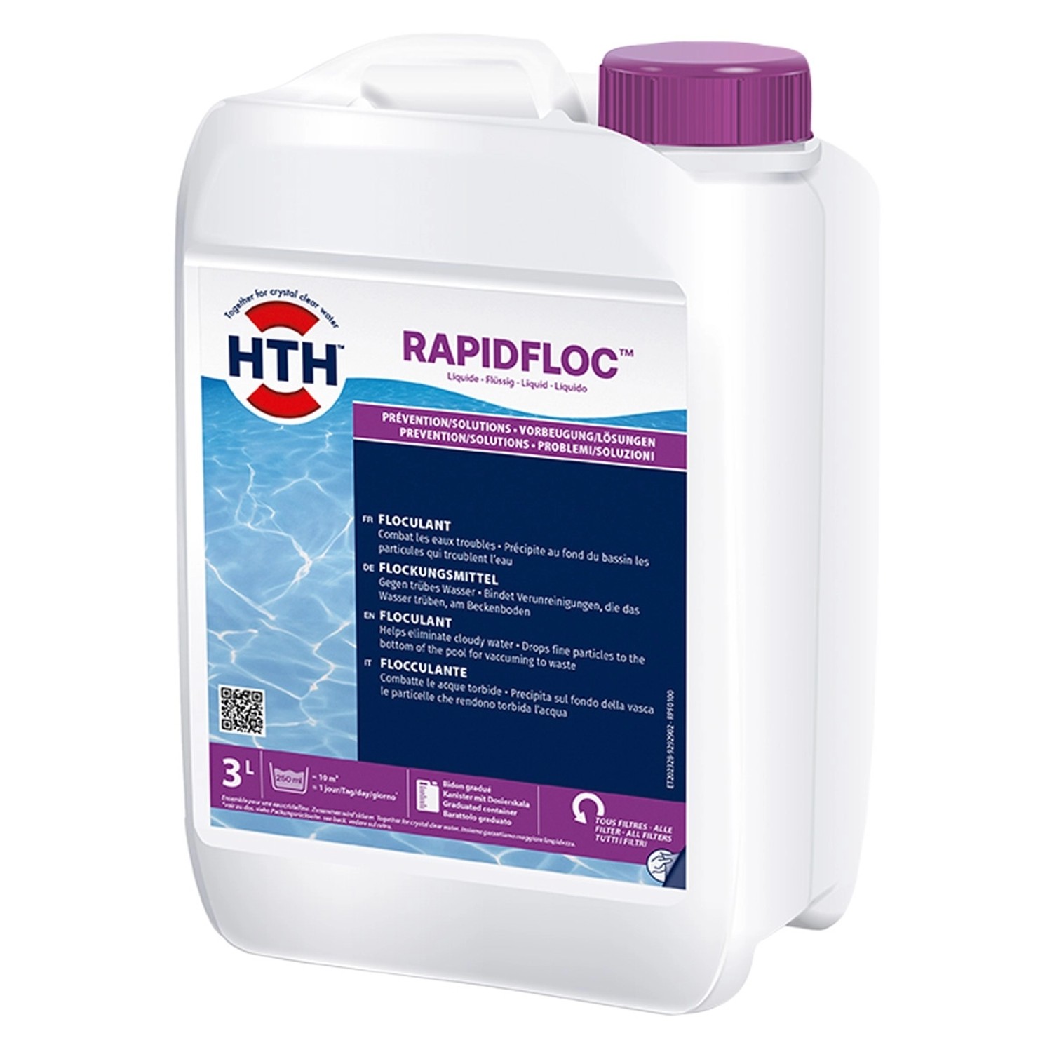HTH Rapidfloc 3 Liter Flockungsmittel Flüssig Pool Entfernung Schmutzpartik günstig online kaufen