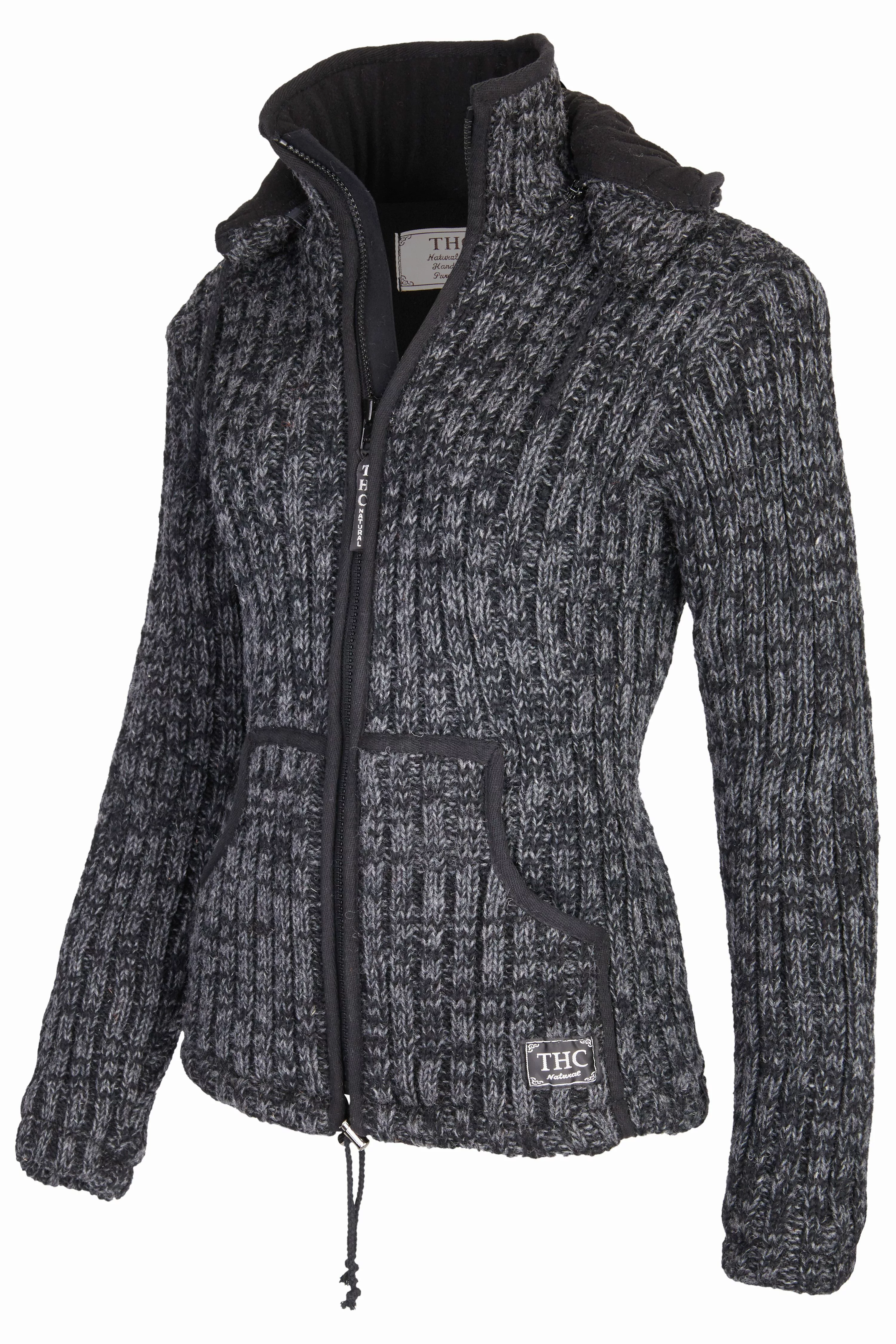 THC Natural Line Strickjacke Schafwollstrickjacke anthrazit günstig online kaufen