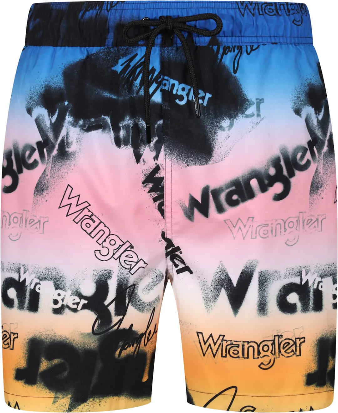 Wrangler Badeshorts "Sundial", Allover Logoschriftzug günstig online kaufen