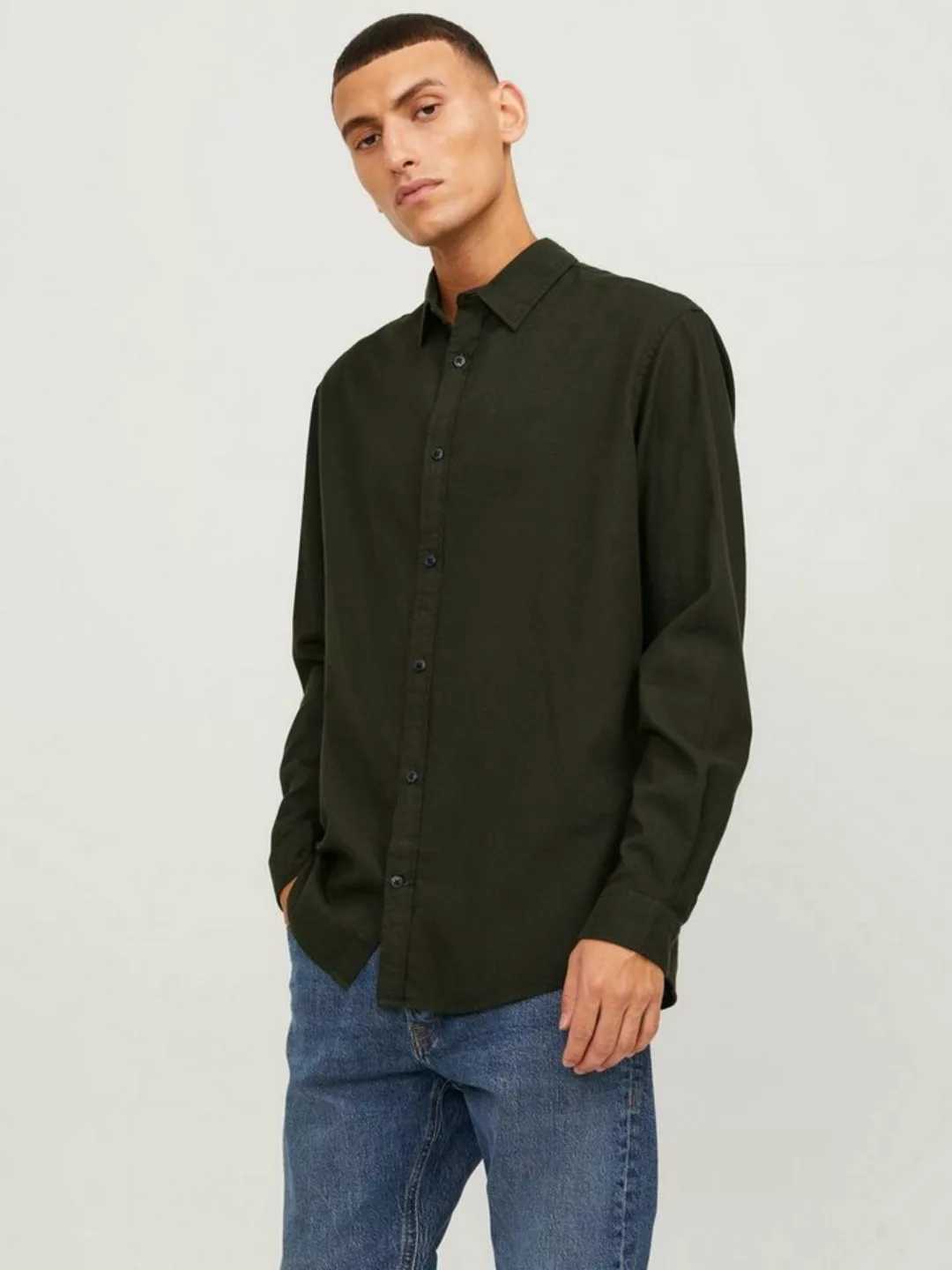 Jack & Jones Langarmhemd JJEGINGHAM TWILL SHIRT L/S NOOS günstig online kaufen