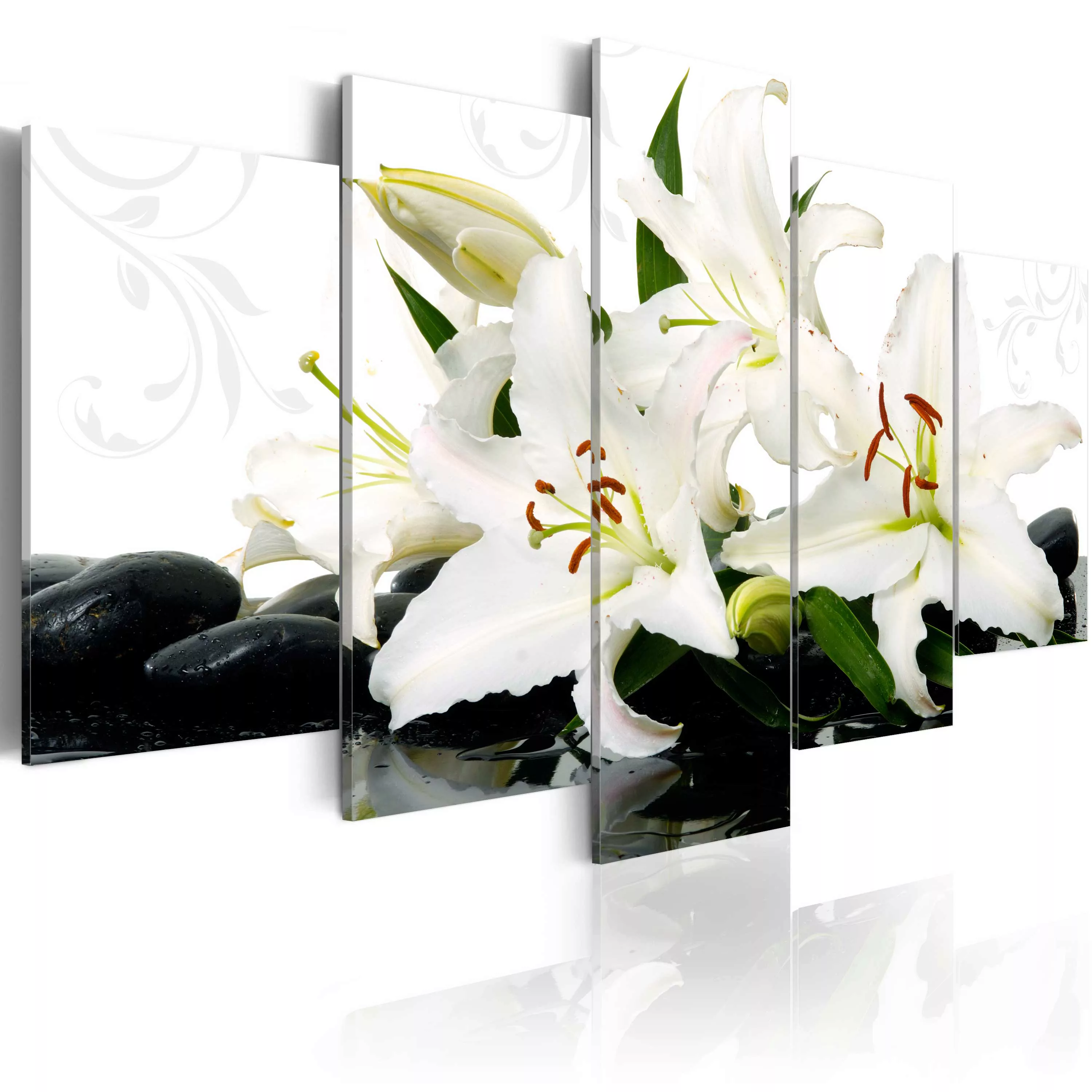 Wandbild - Lilies And Zen Stones günstig online kaufen