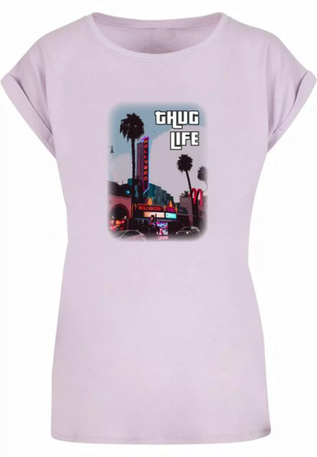 Merchcode T-Shirt Merchcode Damen Ladies Grand Thug Life Extended Shoulder günstig online kaufen