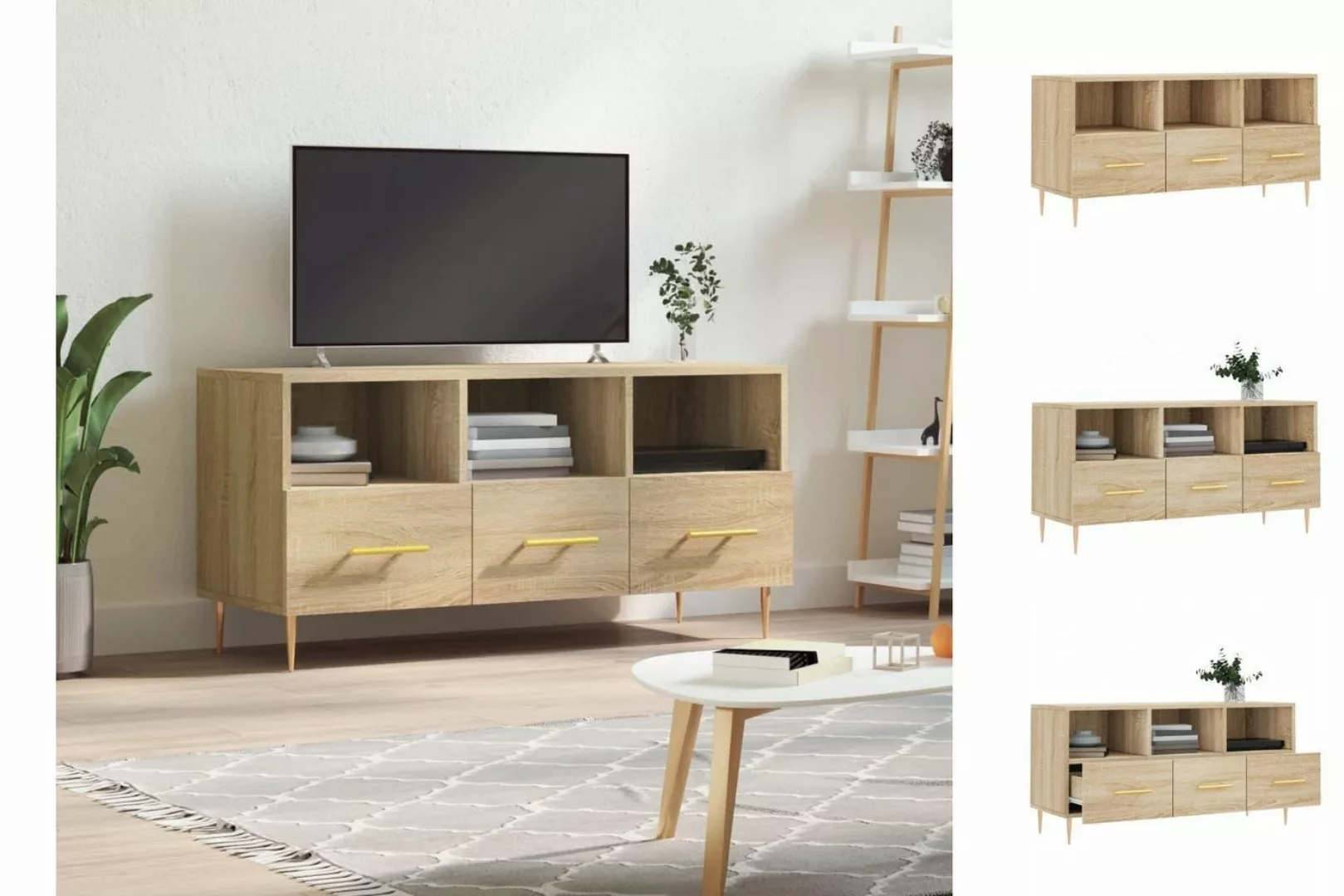 vidaXL TV-Schrank TV-Schrank Sonoma-Eiche 102x36x50 cm Spanplatte günstig online kaufen