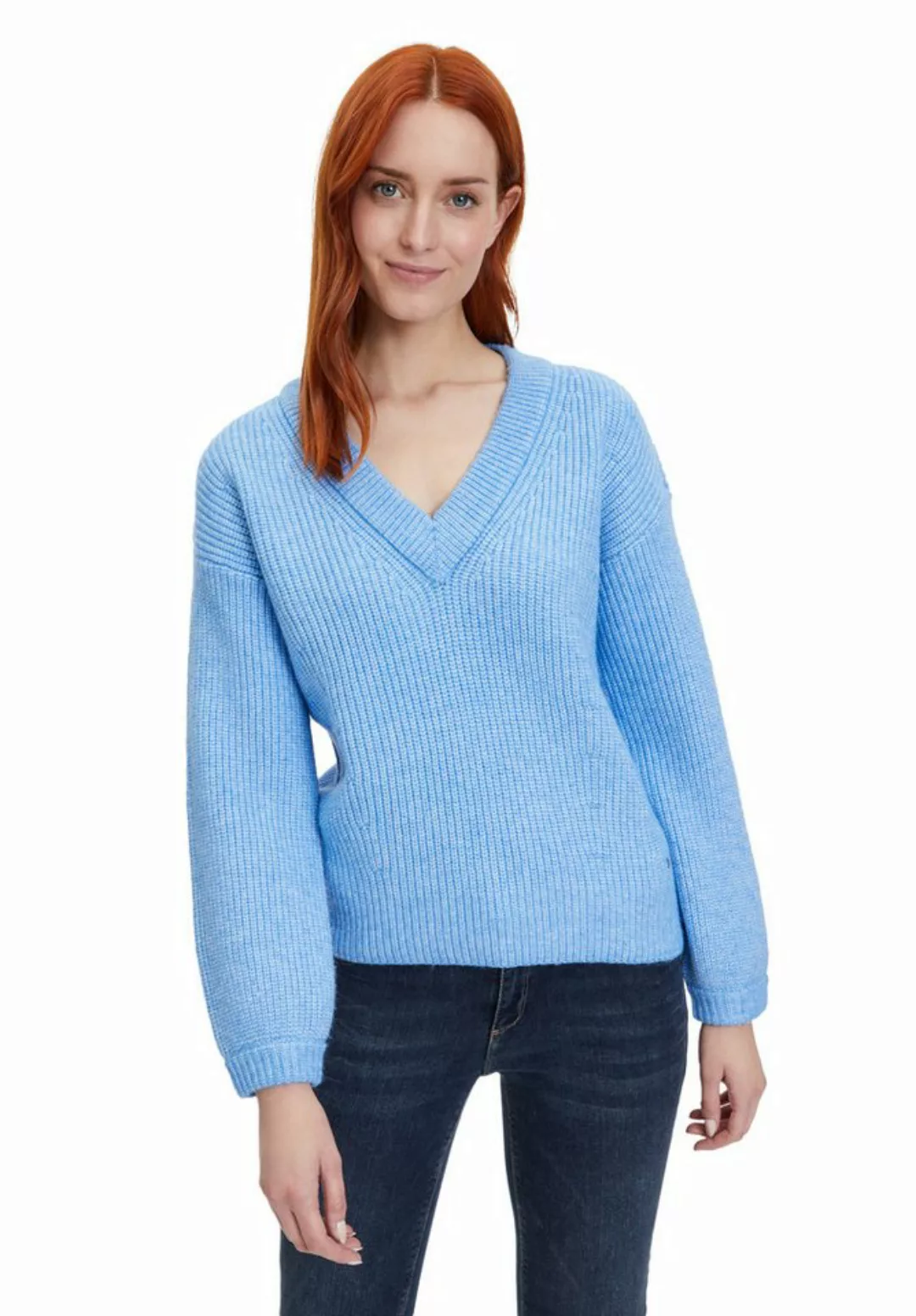 Betty&Co Strickpullover Betty & Co Strickpullover mit V-Ausschnitt (1-tlg) günstig online kaufen