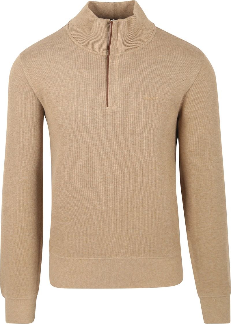 Gant Halfzip Sacker Pullover Beige - Größe XL günstig online kaufen