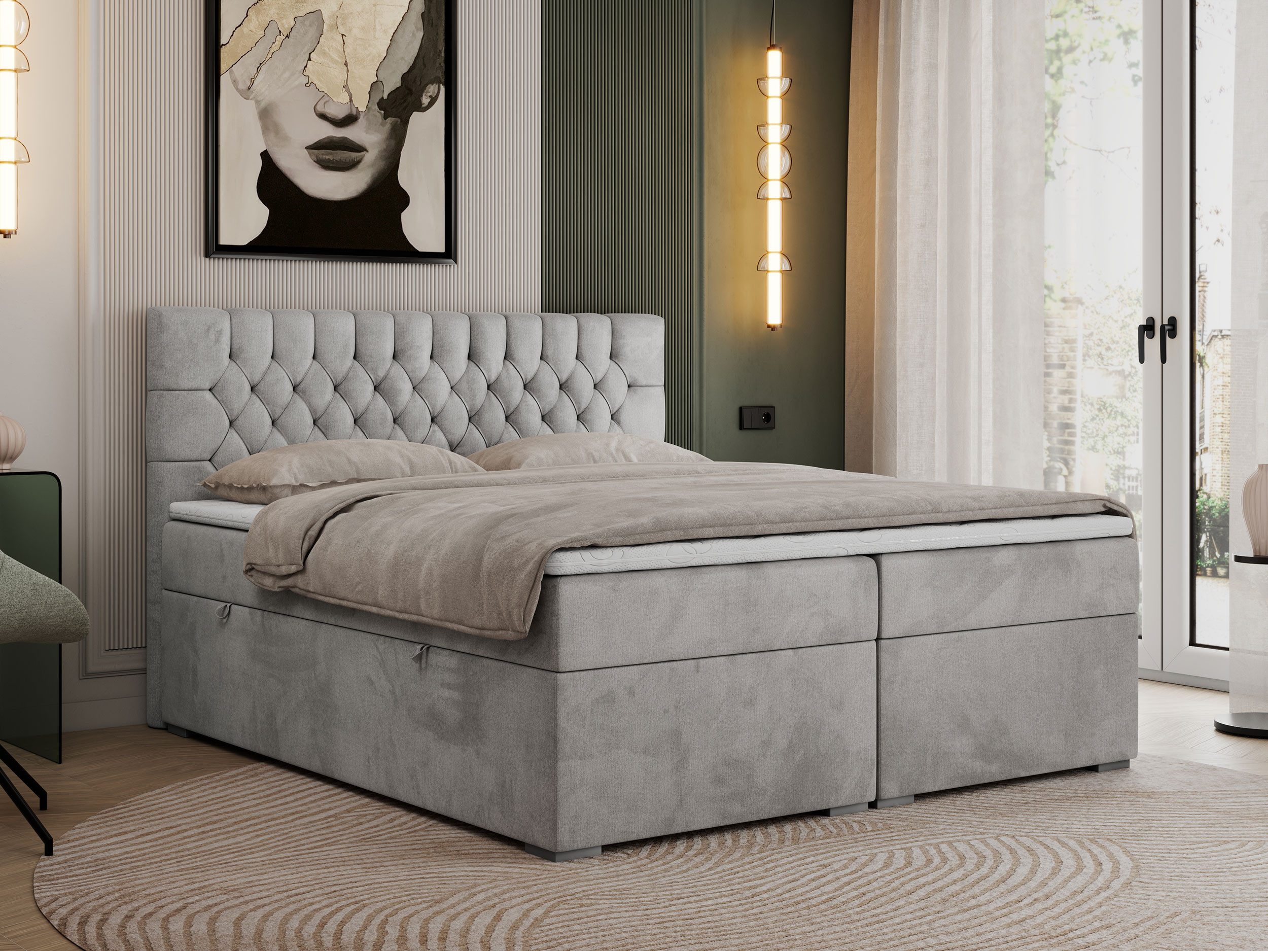 MKS MÖBEL Boxspringbett PERA (Set, Packung, günstig online kaufen