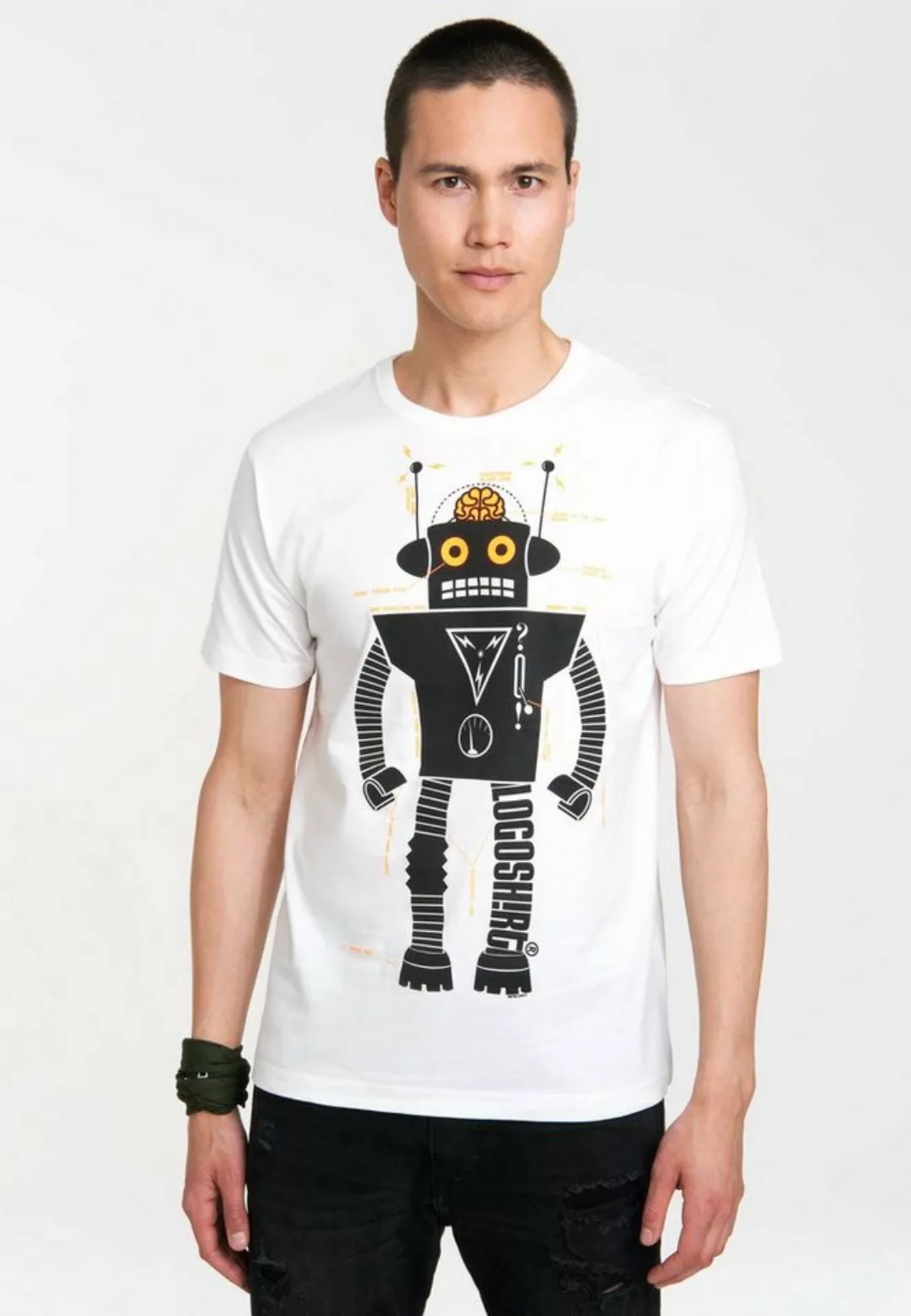 LOGOSHIRT T-Shirt "Roboter Logoshirt Logo", mit Roboter-Print günstig online kaufen