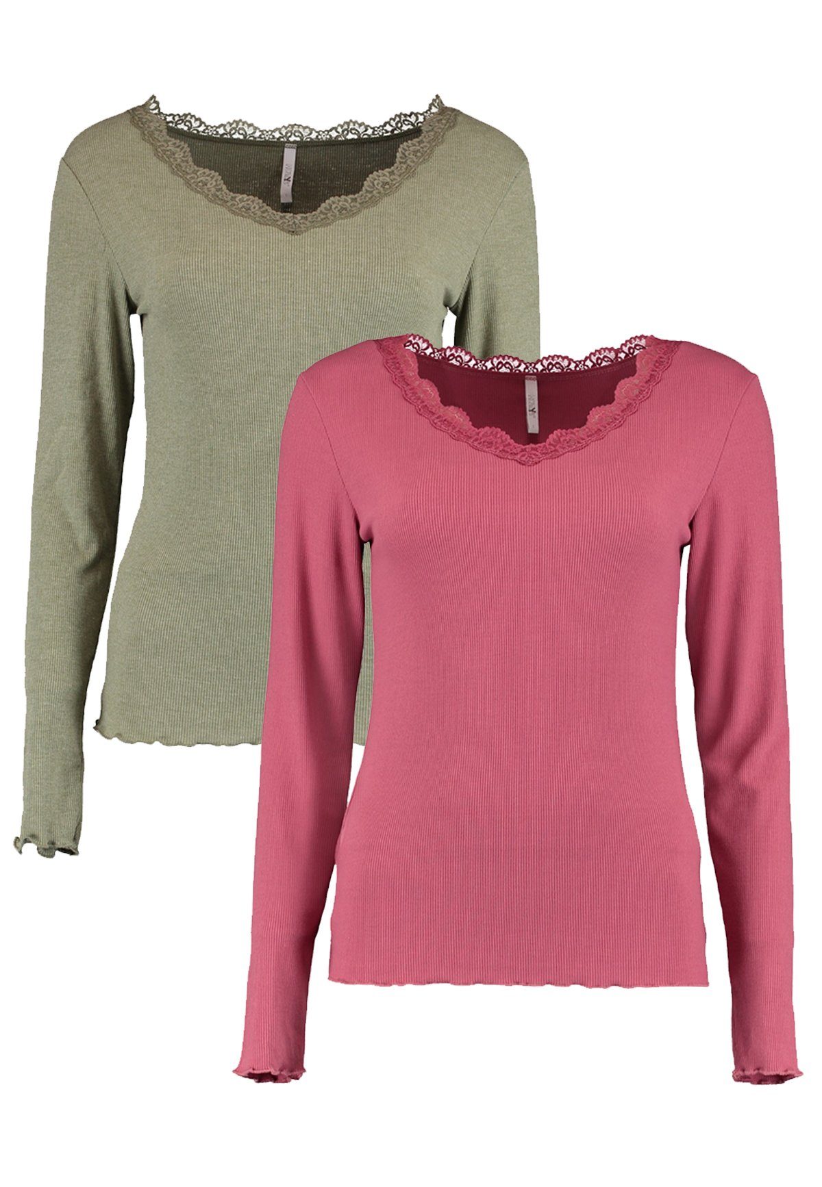 HaILY’S T-Shirt Langarm 2-er Set Spitzen günstig online kaufen
