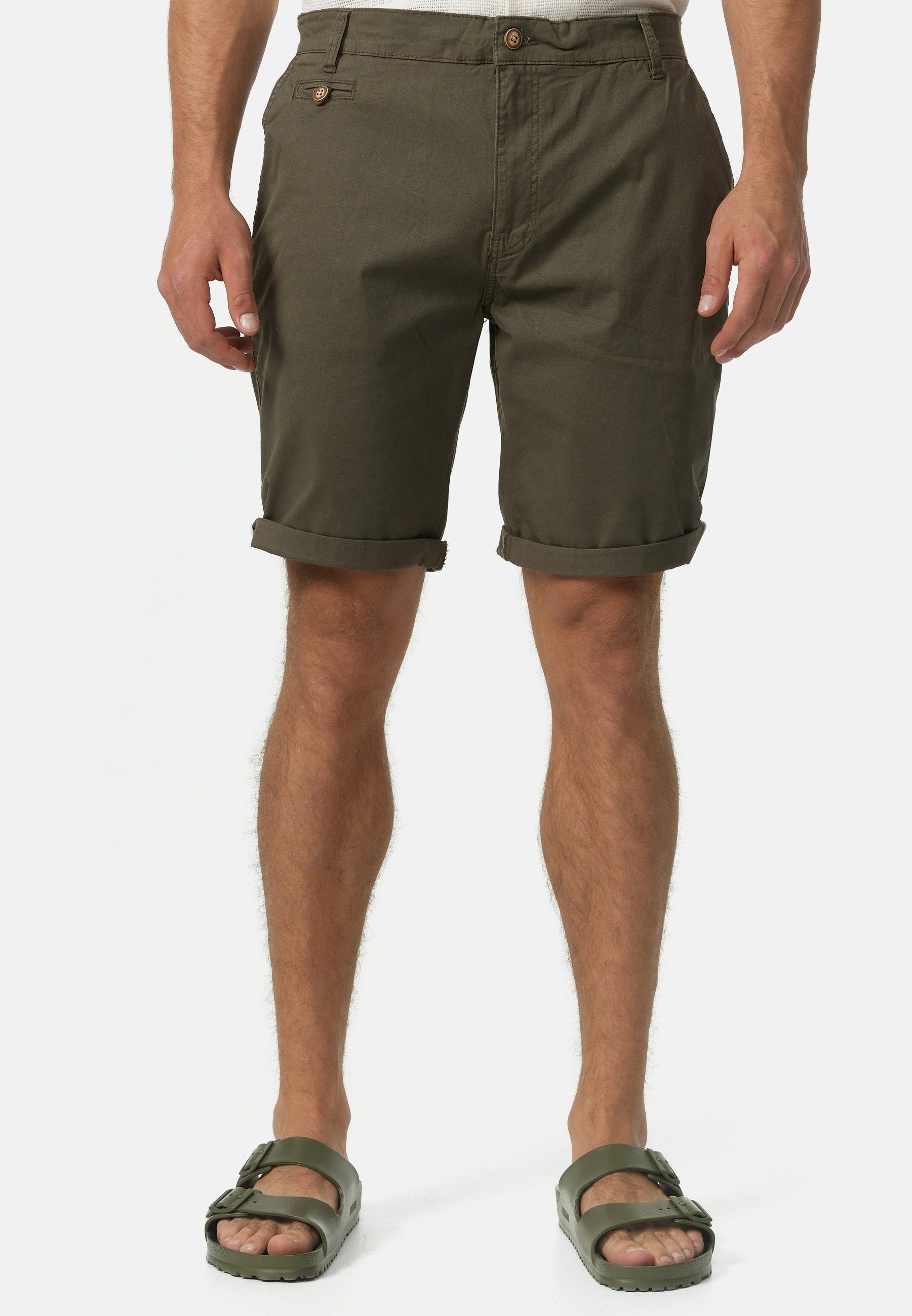 Indicode Chinoshorts Creel aus elastischer Baumwoll-Qualität günstig online kaufen