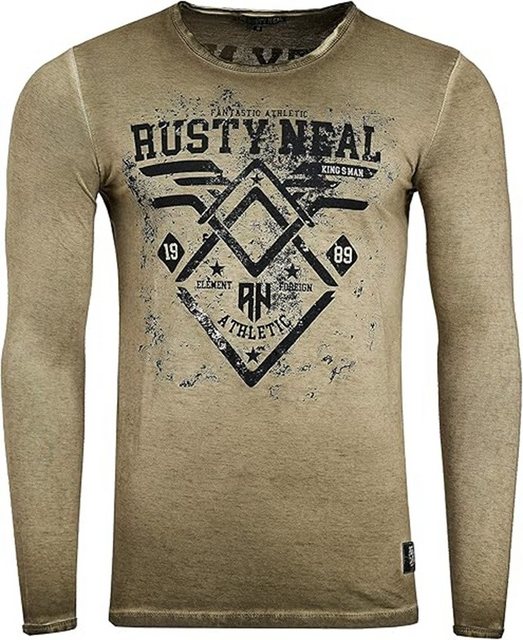 Rusty Neal Langarmshirt, mit lässigem Print günstig online kaufen