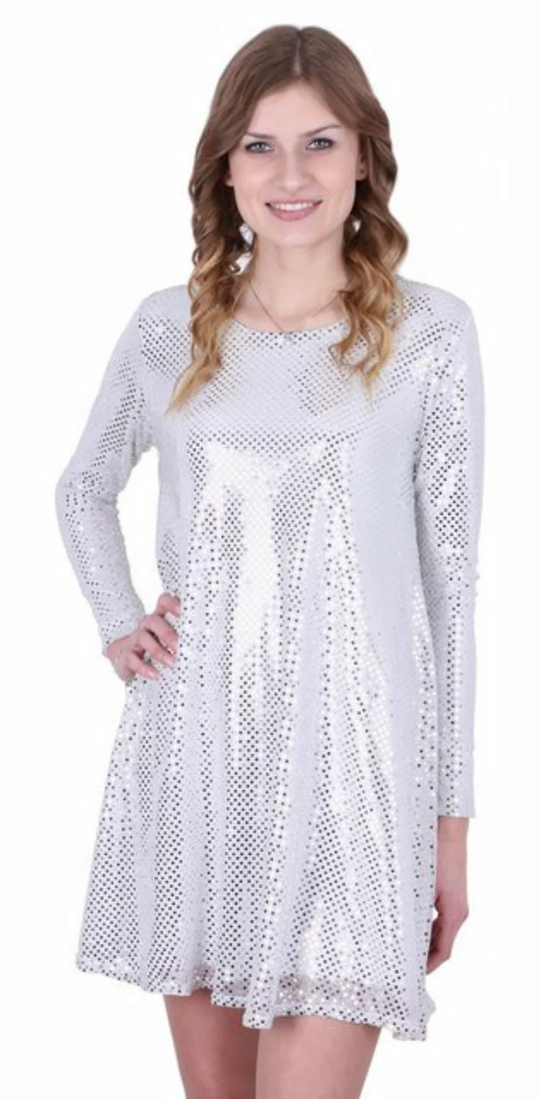 Sarcia.eu Minikleid John Zack Silberfarbenes Oversize-Kleid S-M günstig online kaufen