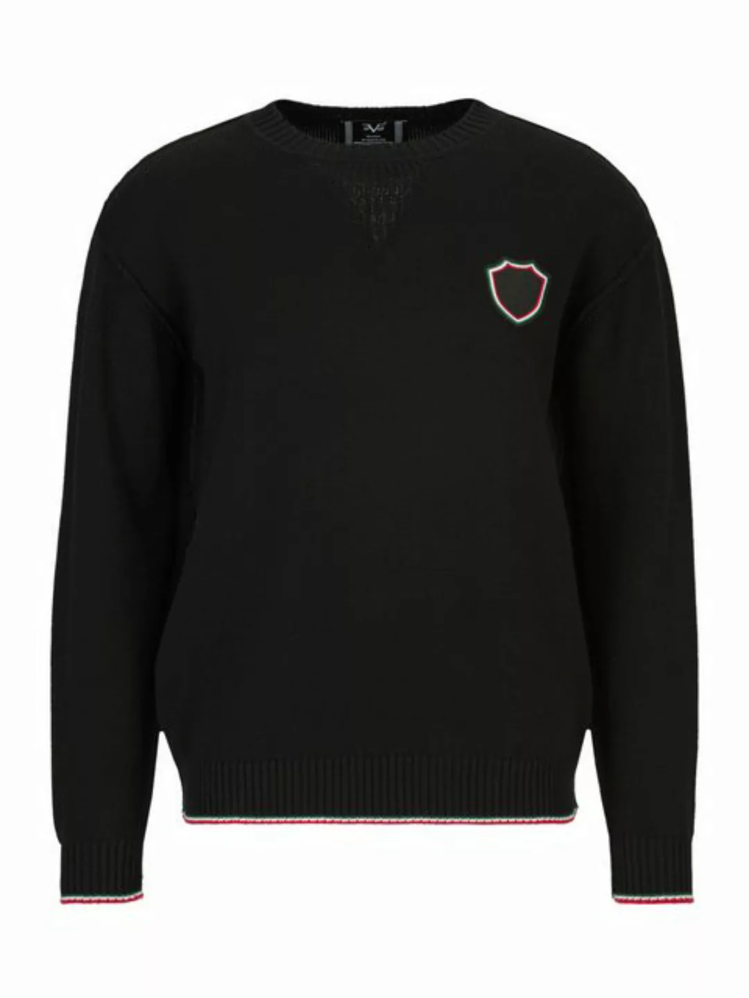 19V69 ITALIA Strickpullover KRIS Herren Pullover Basic mit Logopatch aus ko günstig online kaufen