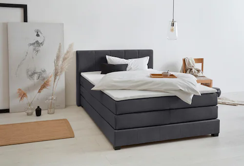 OTTO products Boxspringbett »Peetu«, Taschenfederkern-Matratze, in 4 Breite günstig online kaufen