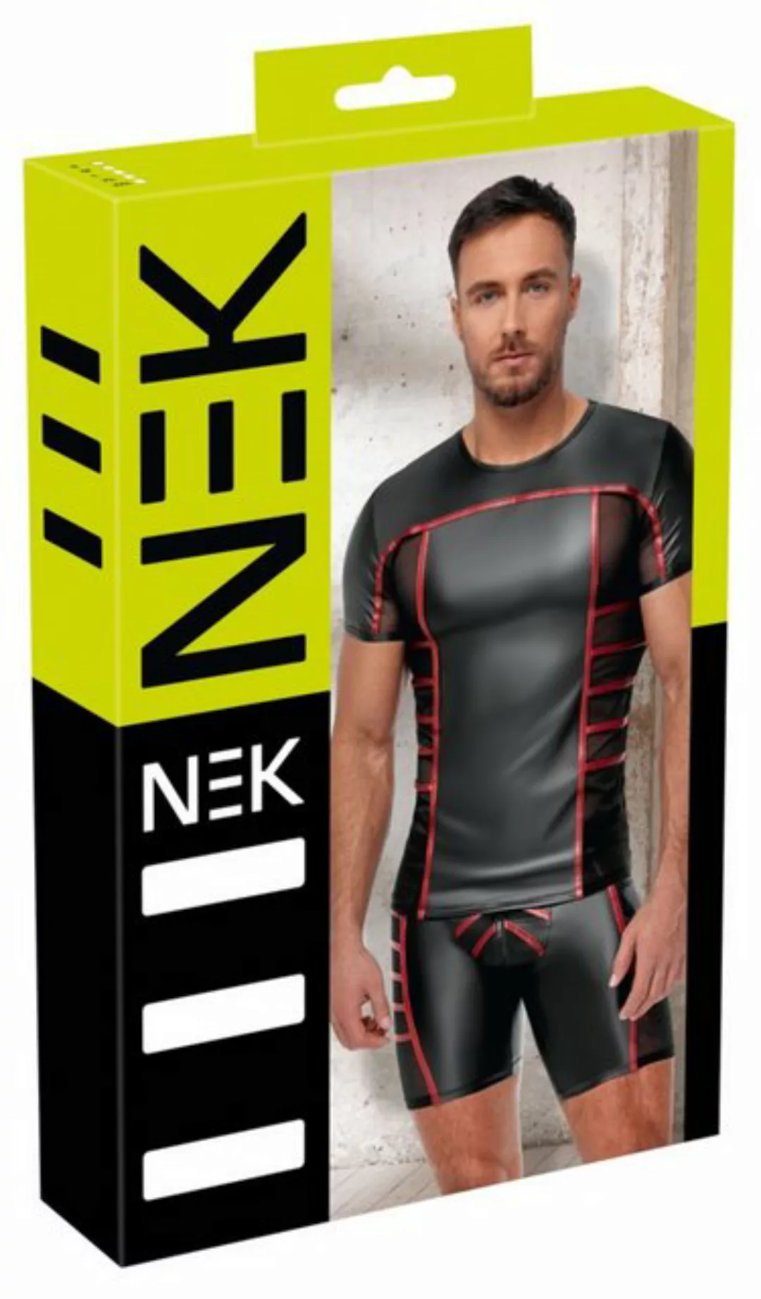 NEK Shirttop NEK - Herren Shirt Schwarz/Rot XL günstig online kaufen