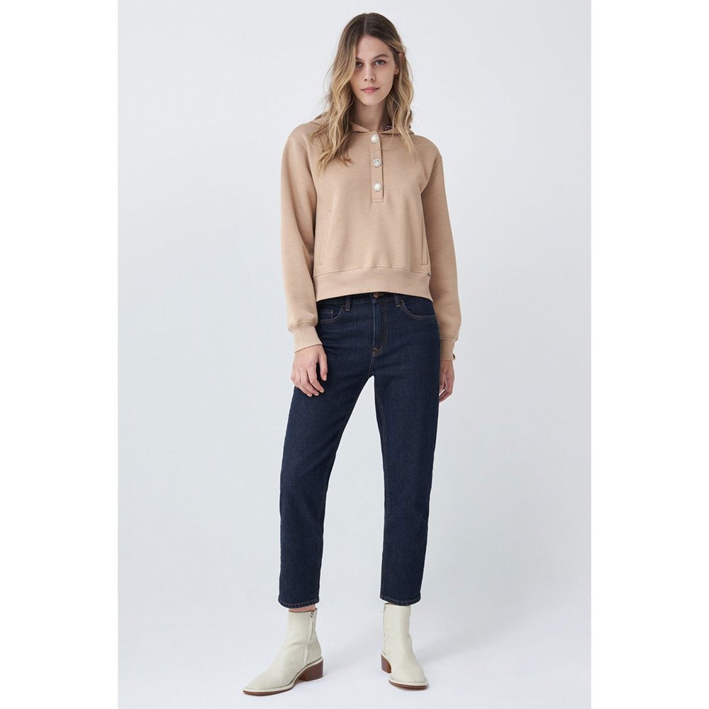 Salsa Jeans 126123-111 / Glitter Button Kapuzenpullover L Beige günstig online kaufen