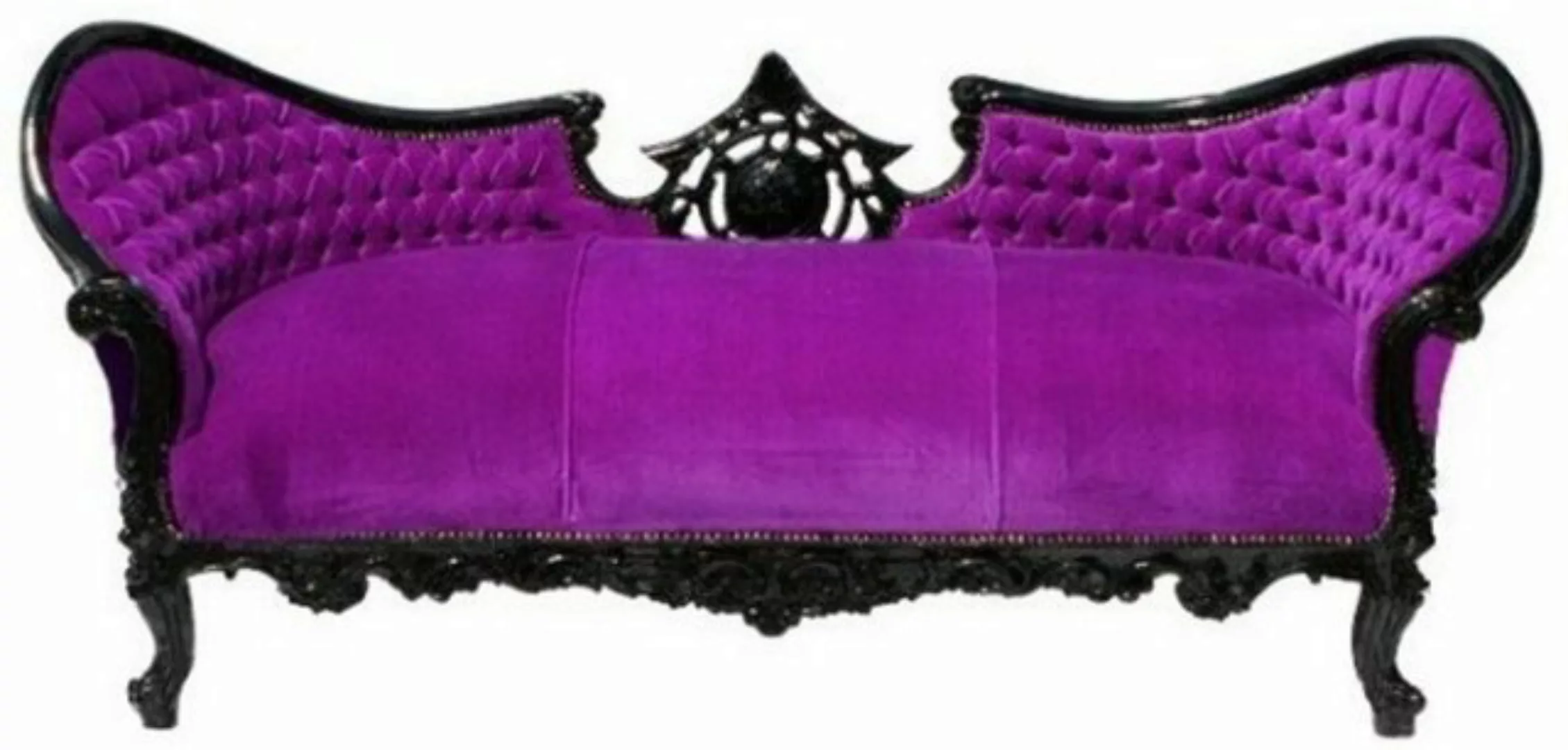 Casa Padrino Sofa Barock Sofa Vampire Lila / Schwarz- Limited Edition - Lou günstig online kaufen