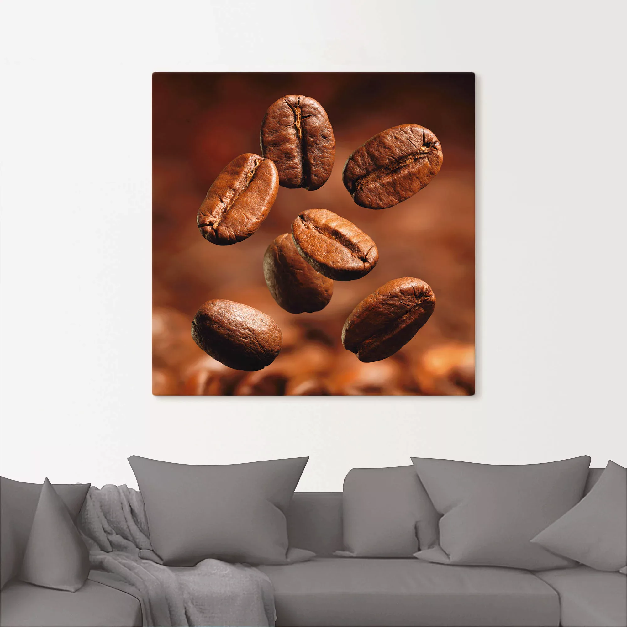 Artland Wandbild »Nahaufnahme von Kaffeebohnen«, Getränke, (1 St.), als Lei günstig online kaufen