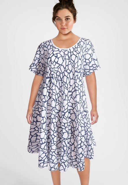 PEKIVESSA Sommerkleid Weites Viskosekleid knielang kurzarm (Einzelartikel, günstig online kaufen