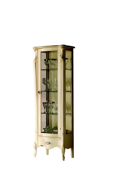 JVmoebel Vitrine Klassische Möbel Italienische Möbel Holz Beige Vitrine Sch günstig online kaufen