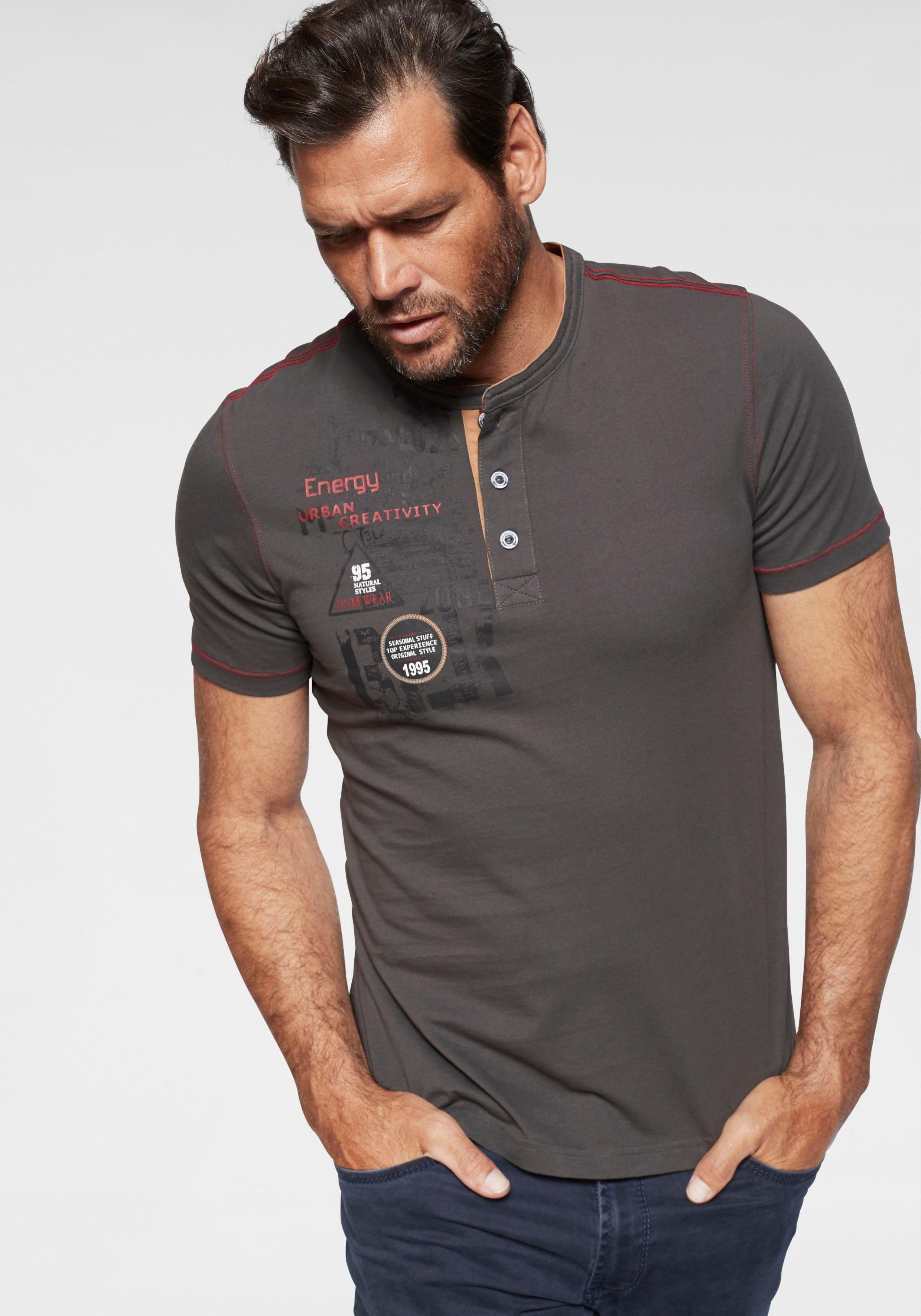 Man's World Henleyshirt Kurzarm, lässige Passform, günstig online kaufen