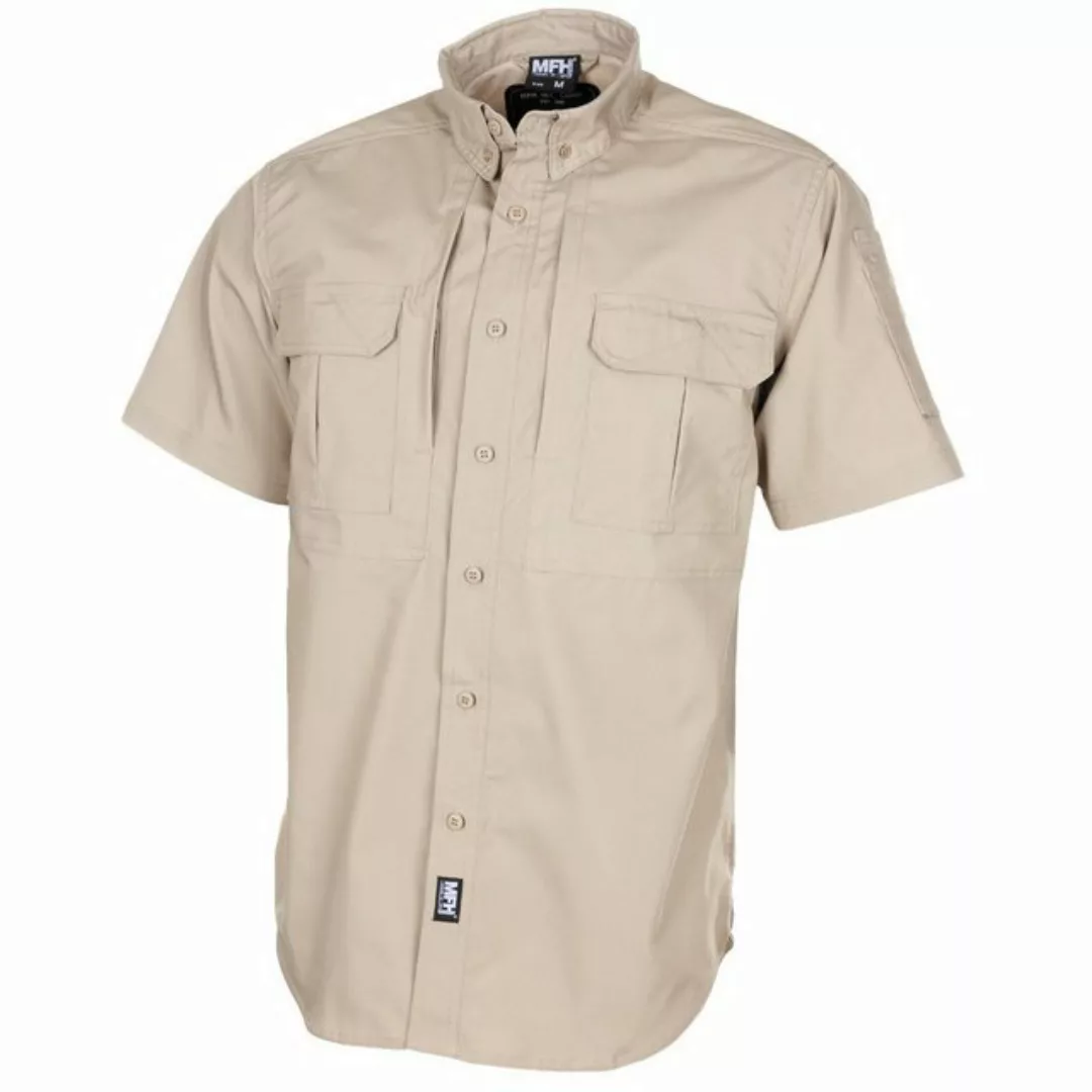 MFH Outdoorhemd Hemd Outdoor, kurzarm, khaki, Teflon, Rip Stop XL günstig online kaufen