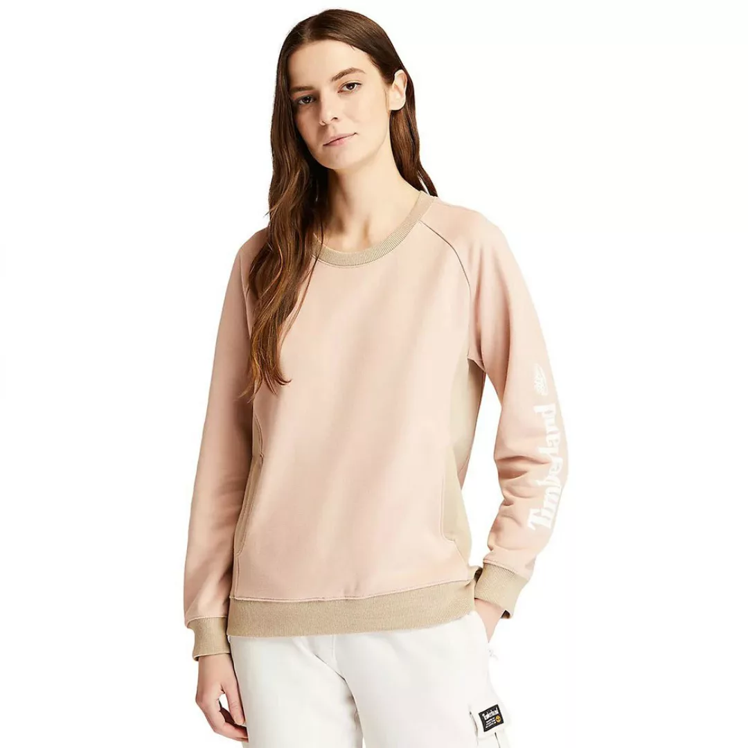 Timberland Linear Logo On Sleeve Sweatshirt XL Cameo Rose günstig online kaufen