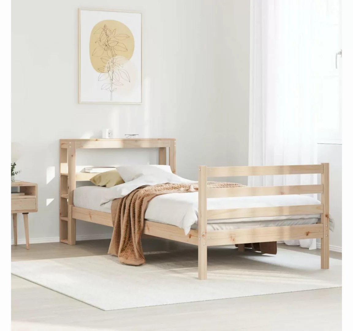 vidaXL Bett, Massivholzbett ohne Matratze 90x200 Kiefernholz günstig online kaufen