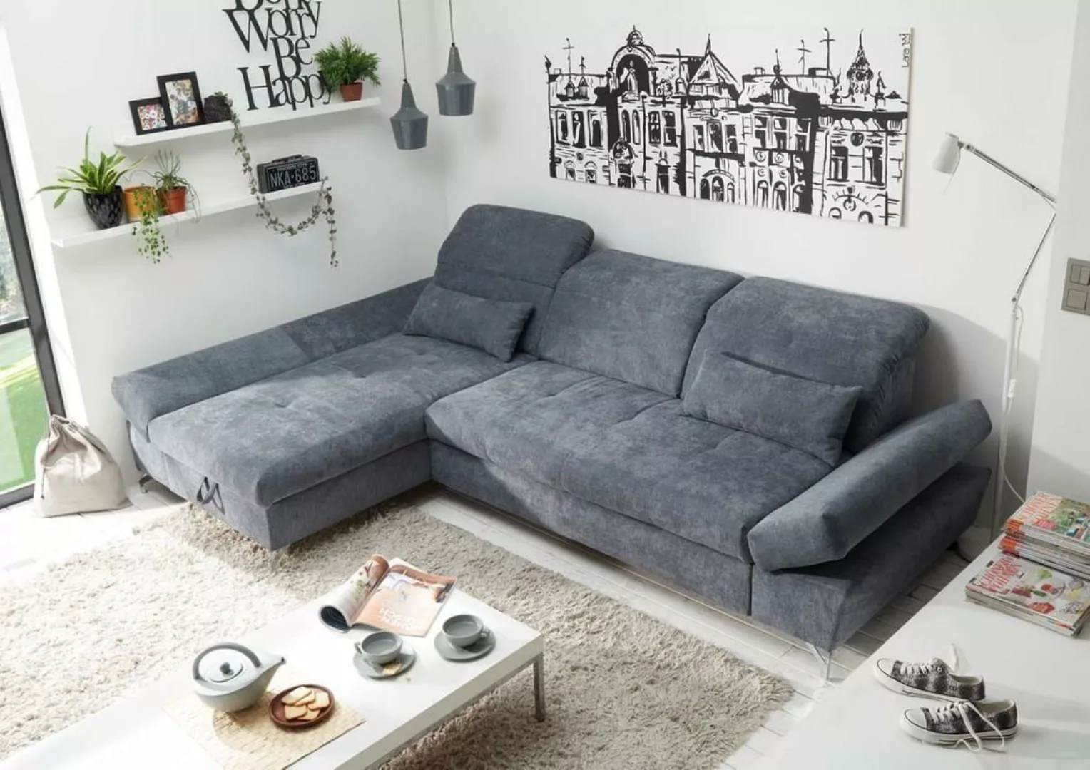 ED EXCITING DESIGN Ecksofa, MELFI Ecksofa Polstergarnitur Sofagarnitur 275 günstig online kaufen