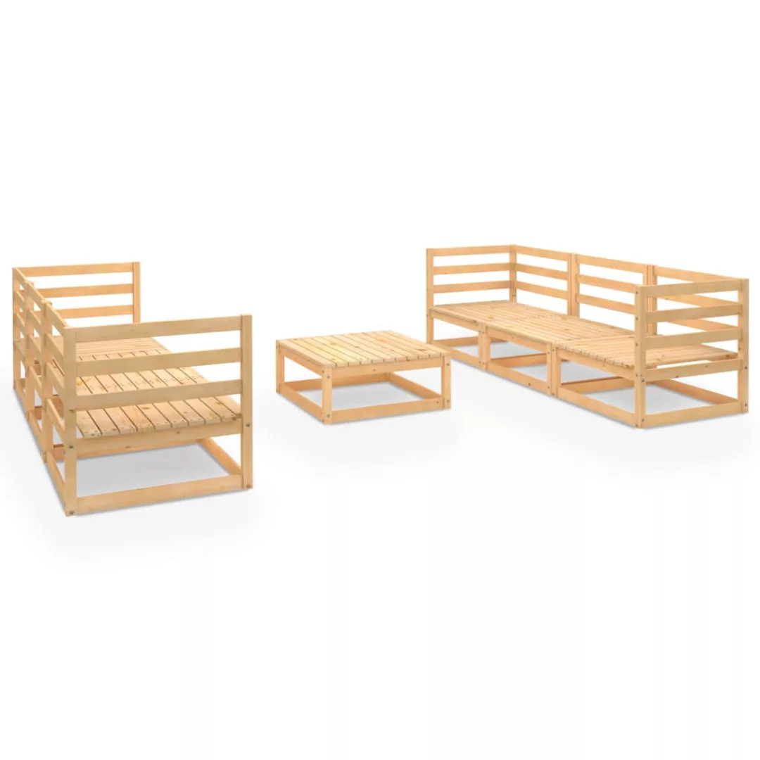 7-tlg. Garten-lounge-set Massivholz Kiefer günstig online kaufen