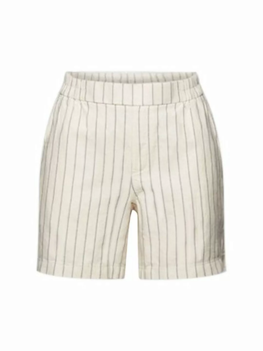 Esprit Shorts Gestreifte Shorts aus Leinen-Baumwolle-Mix (1-tlg) günstig online kaufen