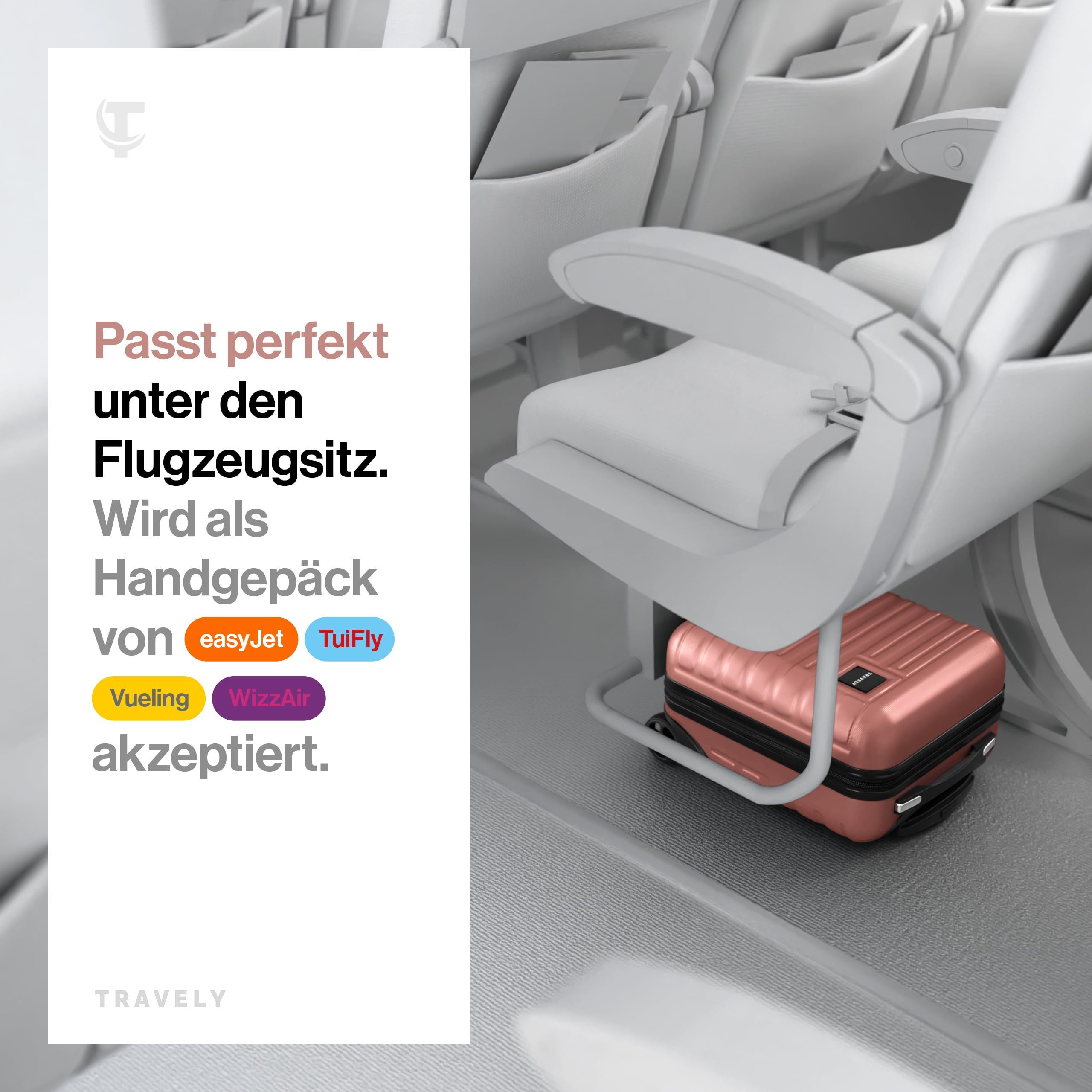 Travely Handgepäck-Trolley Polycarbonat Koffer - Reisekoffer, günstig online kaufen