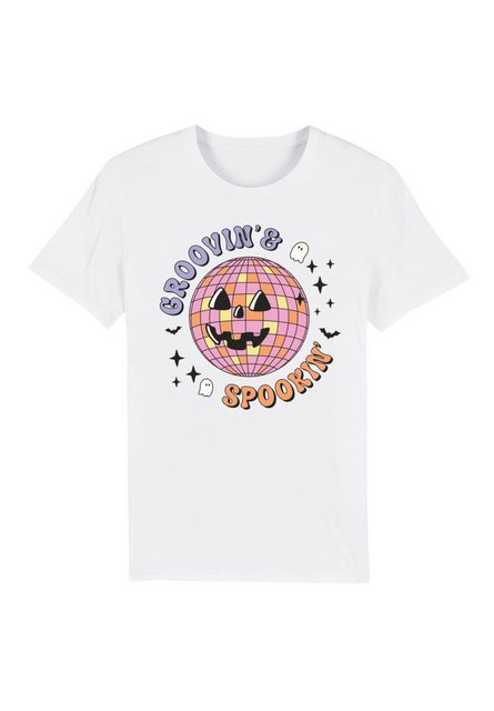 F4NT4STIC T-Shirt Retro Halloween Groovin and spookin Disco ball Premium Qu günstig online kaufen