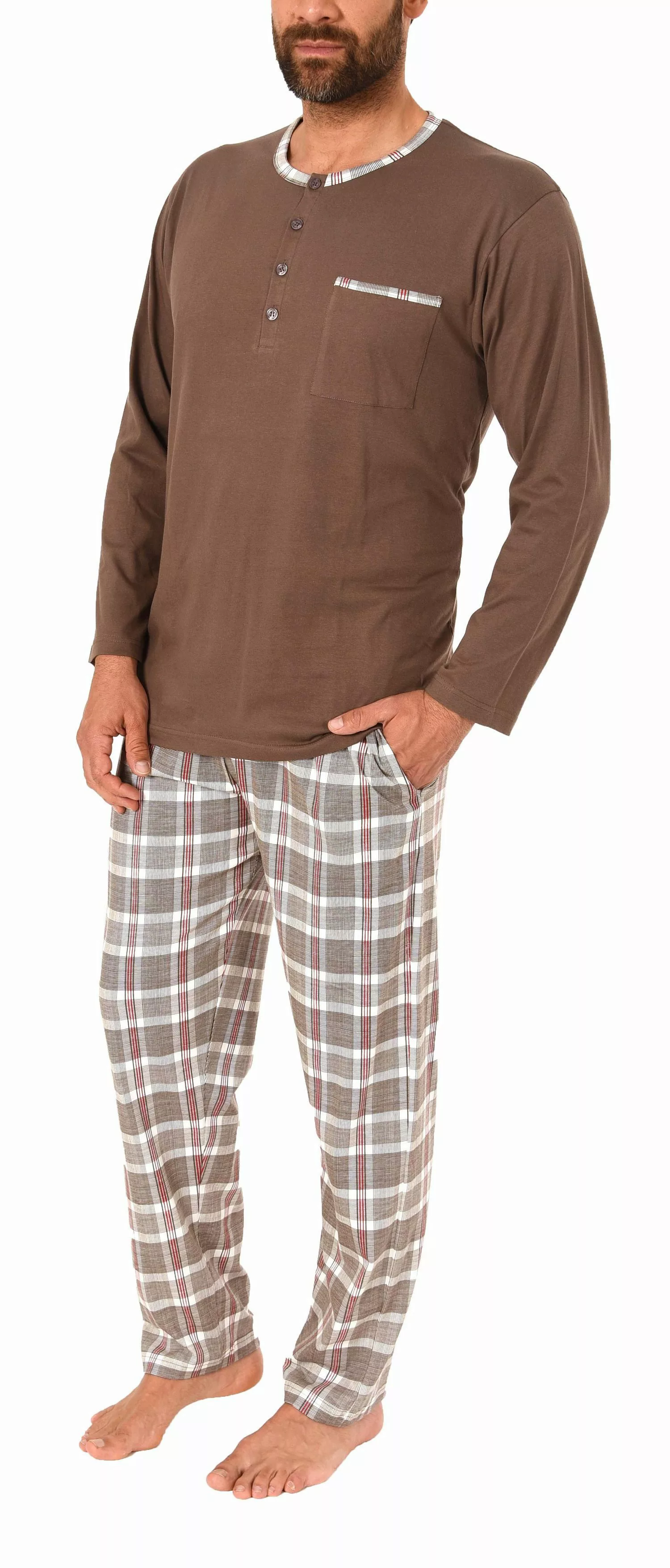 Normann Pyjama Herren Schlafanzug Pyjama mit günstig online kaufen