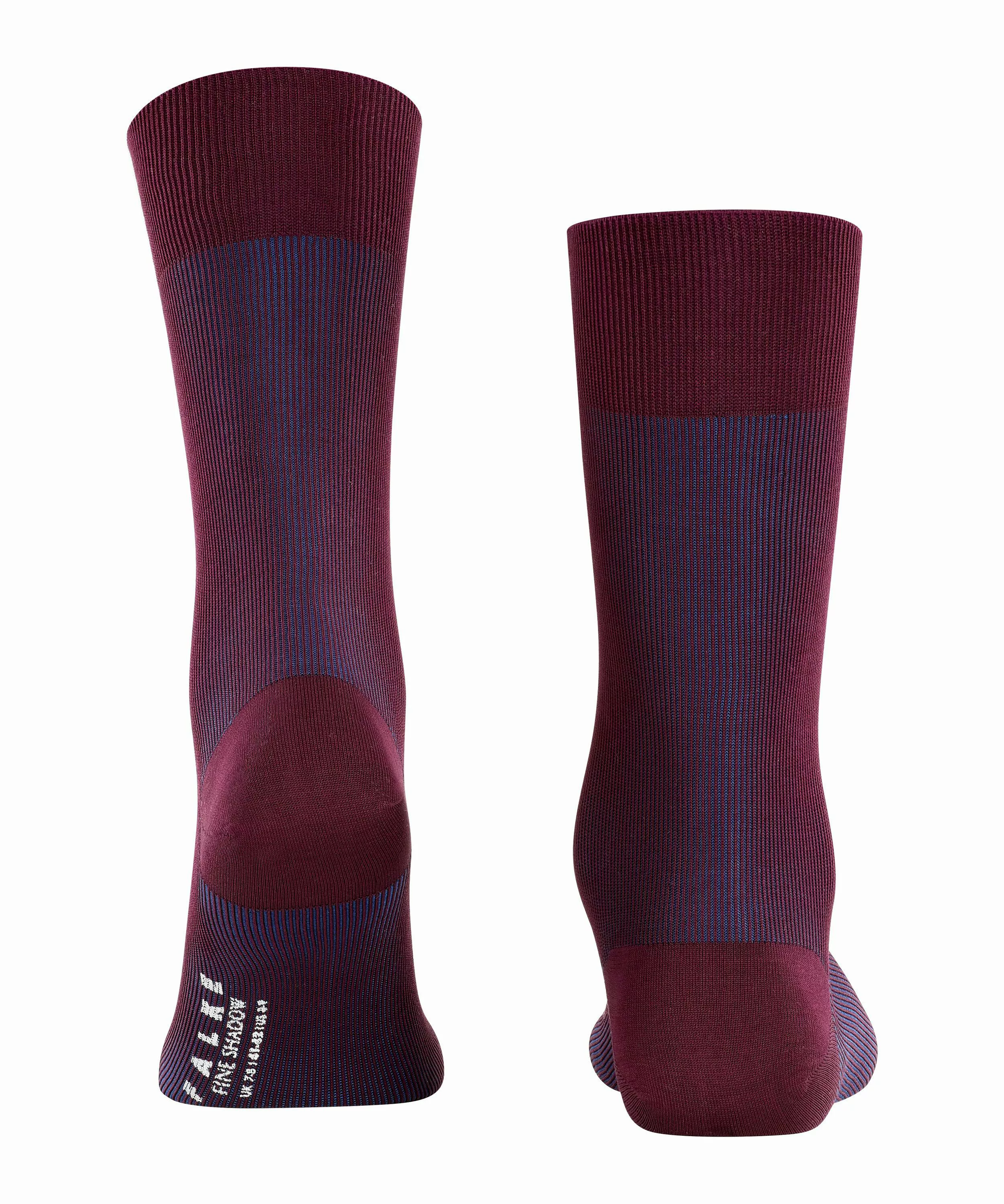 FALKE Fine Shadow Herren Socken, 45-46, Rot, Rippe, Baumwolle, 13141-859506 günstig online kaufen