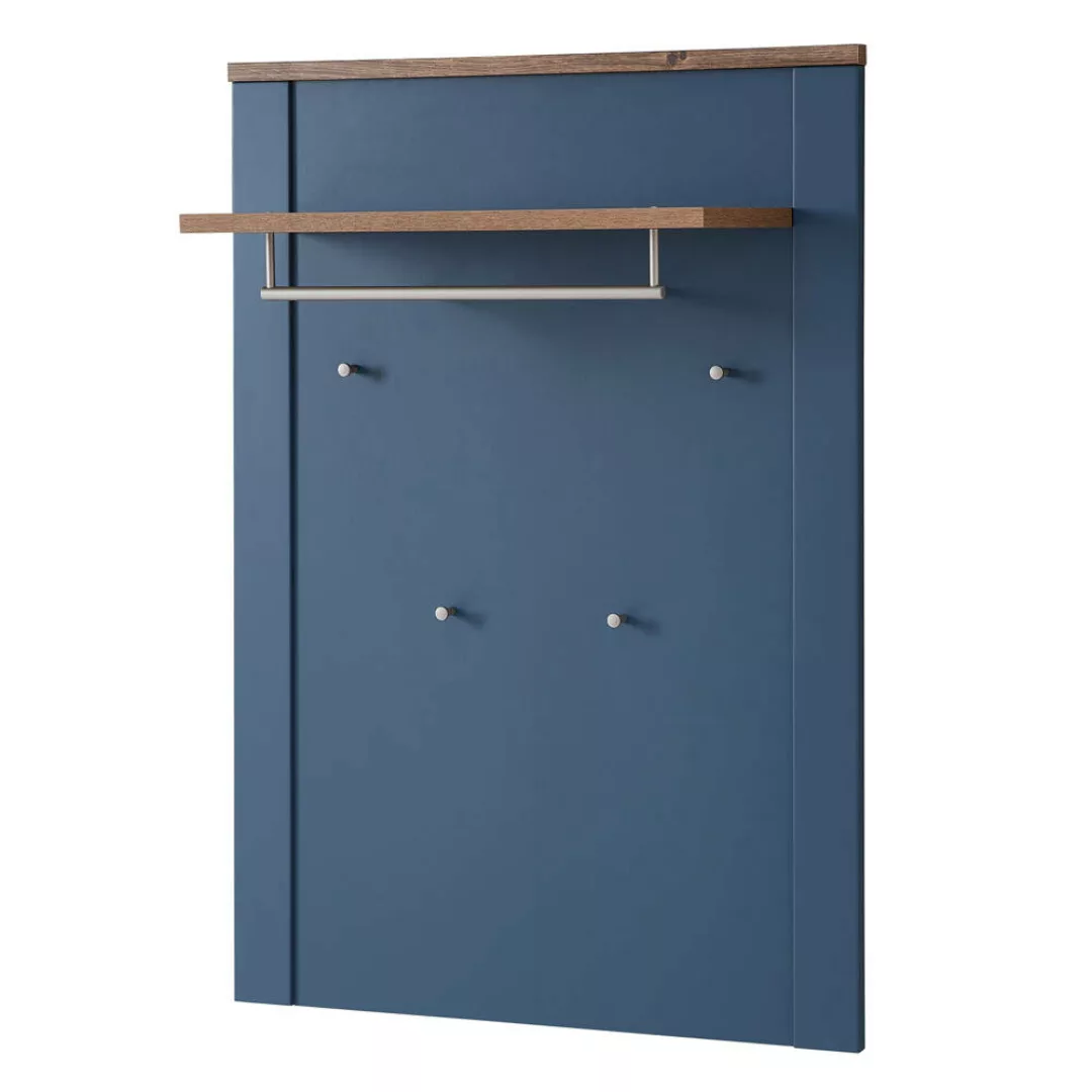 Garderobenpaneel matt blau mit Eiche DEVON-36 Landhausstil, 81 cm breit günstig online kaufen