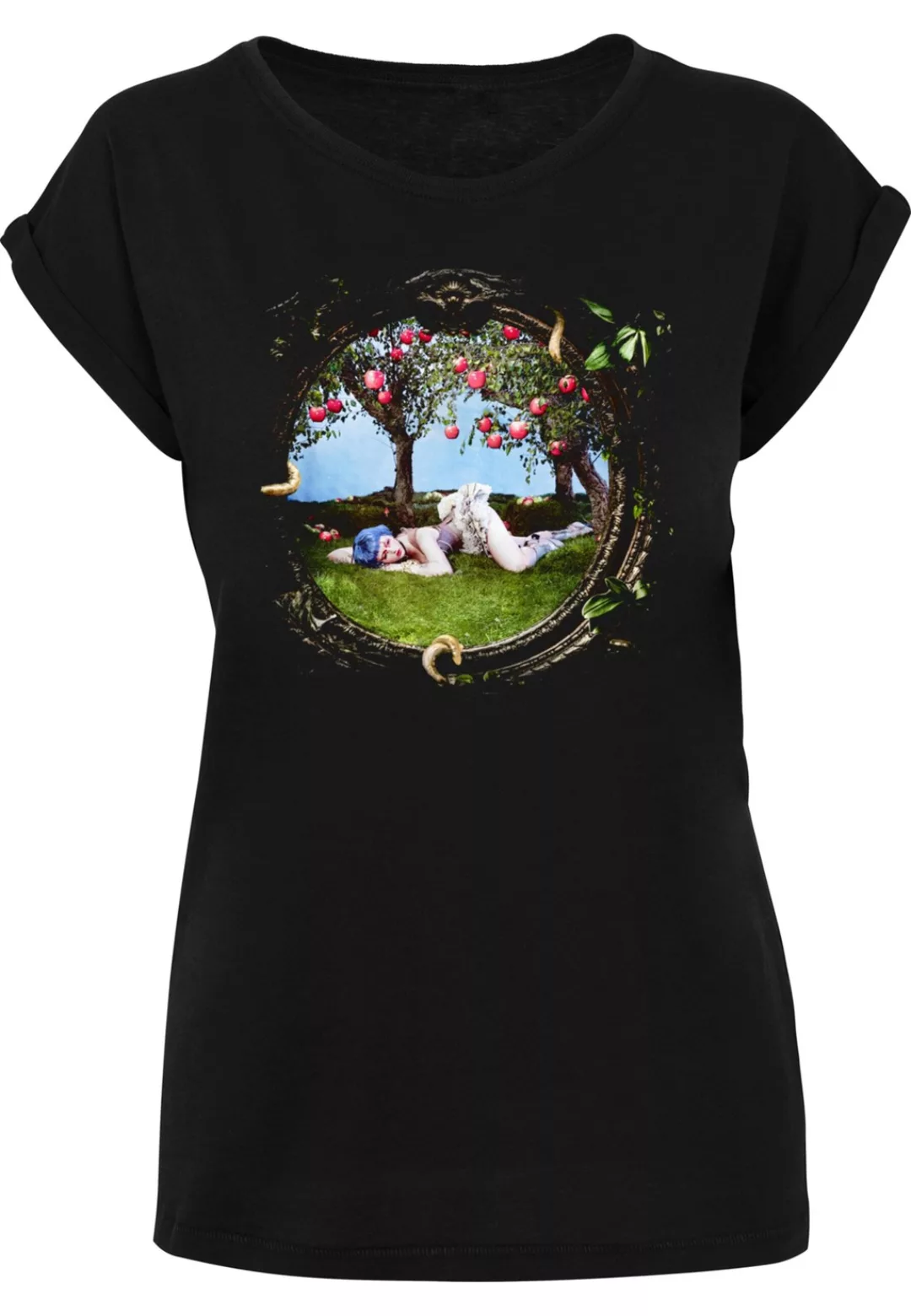 Merchcode T-Shirt "Merchcode Ladies Ashnikko - Apple Picture Extended Shoul günstig online kaufen