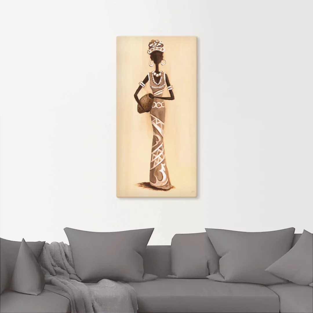 Artland Leinwandbild "Afrikanerin - Vorderseite", Frau, (1 St.), auf Keilra günstig online kaufen
