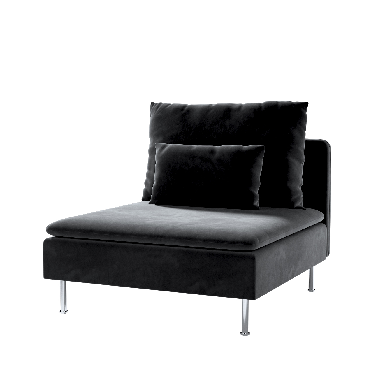 Bezug für Söderhamn Sitzelement 1, schwarz, Bezug für Sitzelement 1, Velvet günstig online kaufen