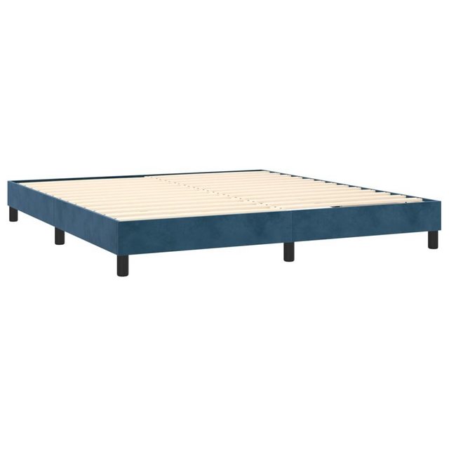 furnicato Bett Boxspringbett mit Matratze Dunkelblau 160x200 cm Samt (1-tlg günstig online kaufen