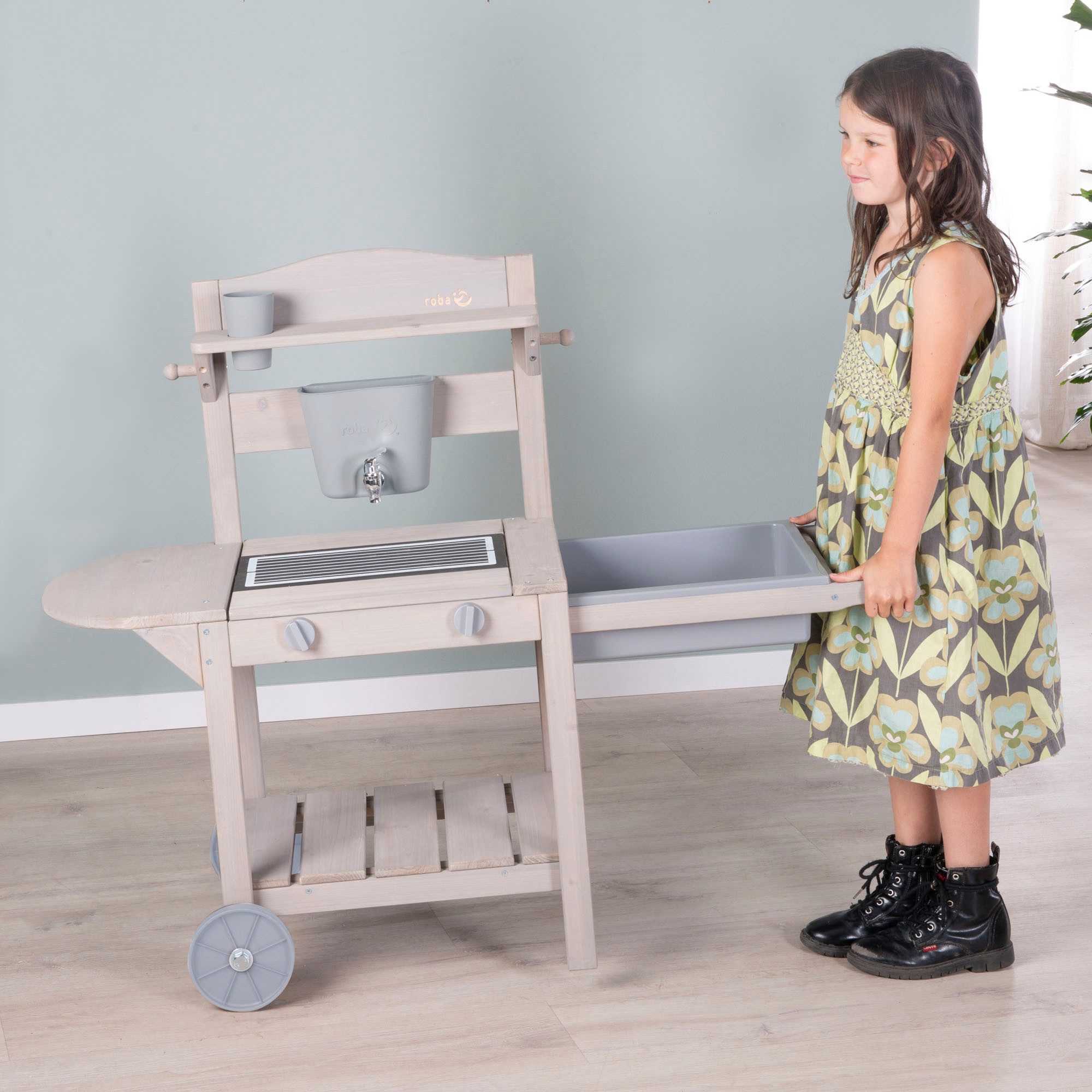 roba® Outdoor-Spielküche Mobile Matschküche BBQ, aus günstig online kaufen
